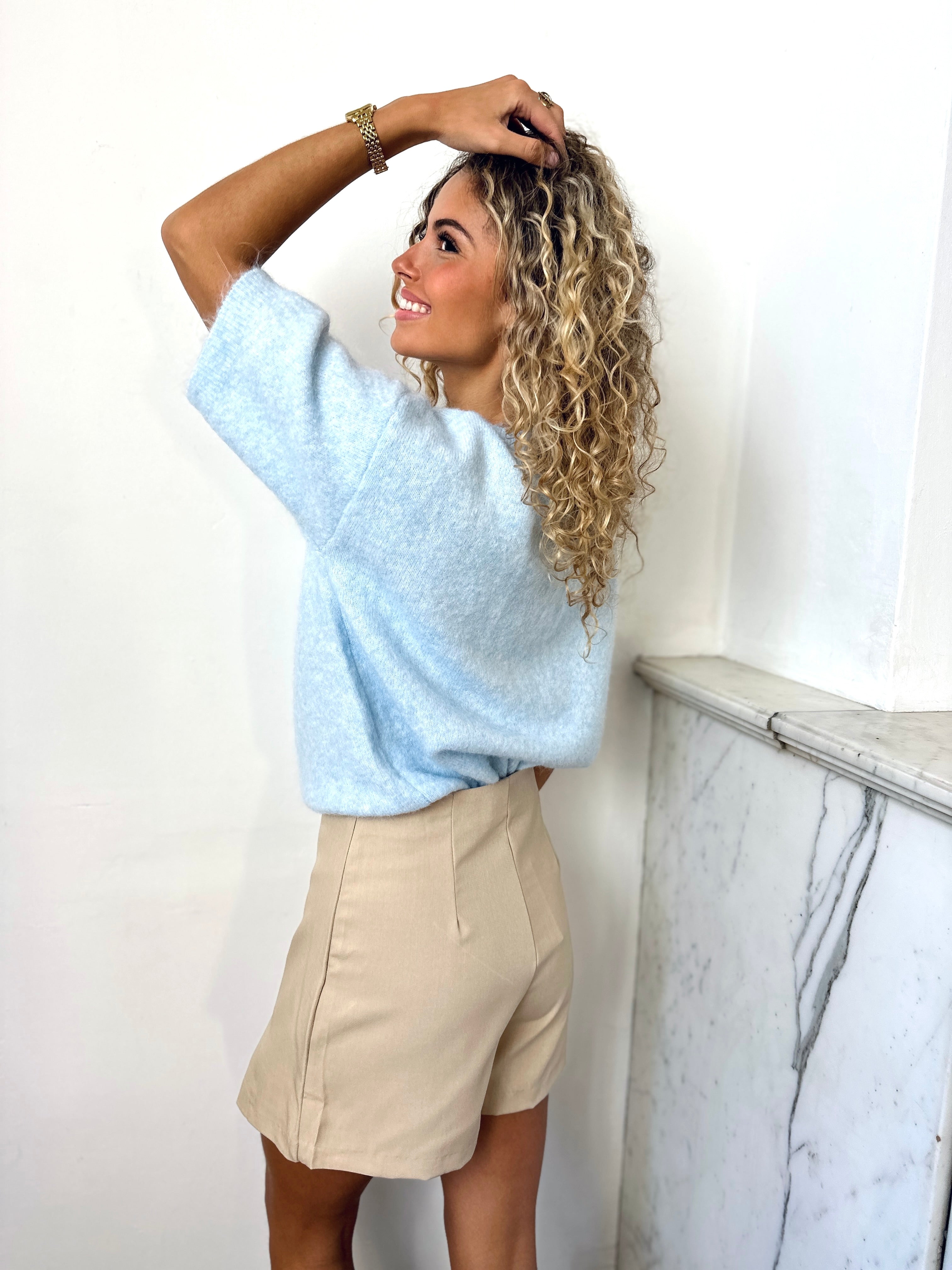 Jupe short beige - ELISA