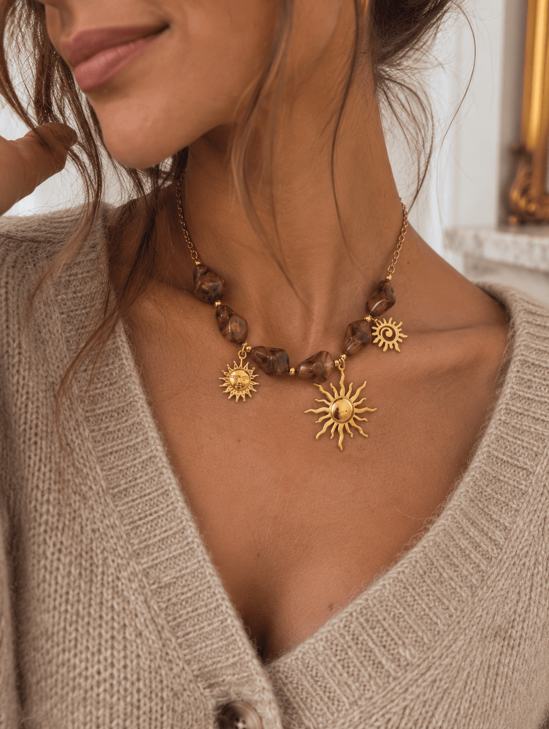 Collier chocolat - SUN