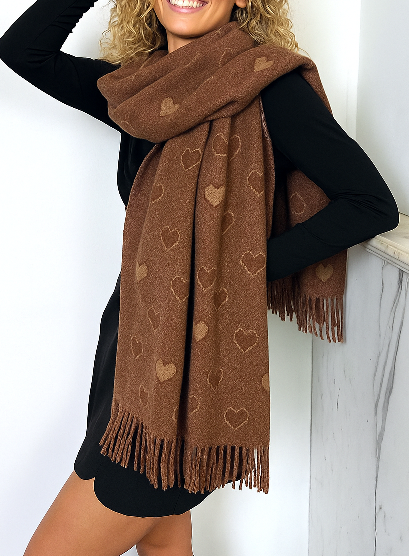 Echarpe marron - LOVE