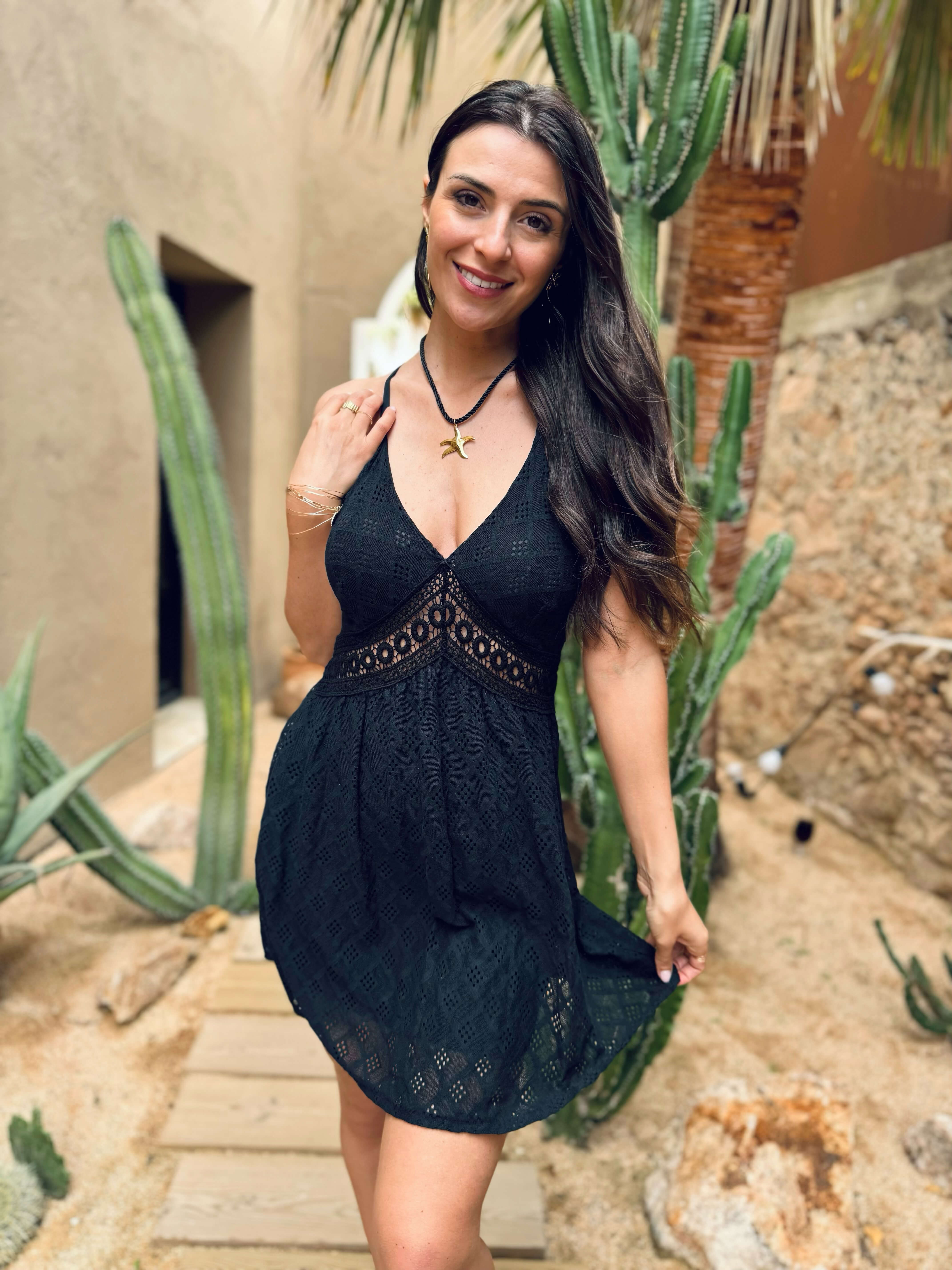 Robe noir crochet - EVA