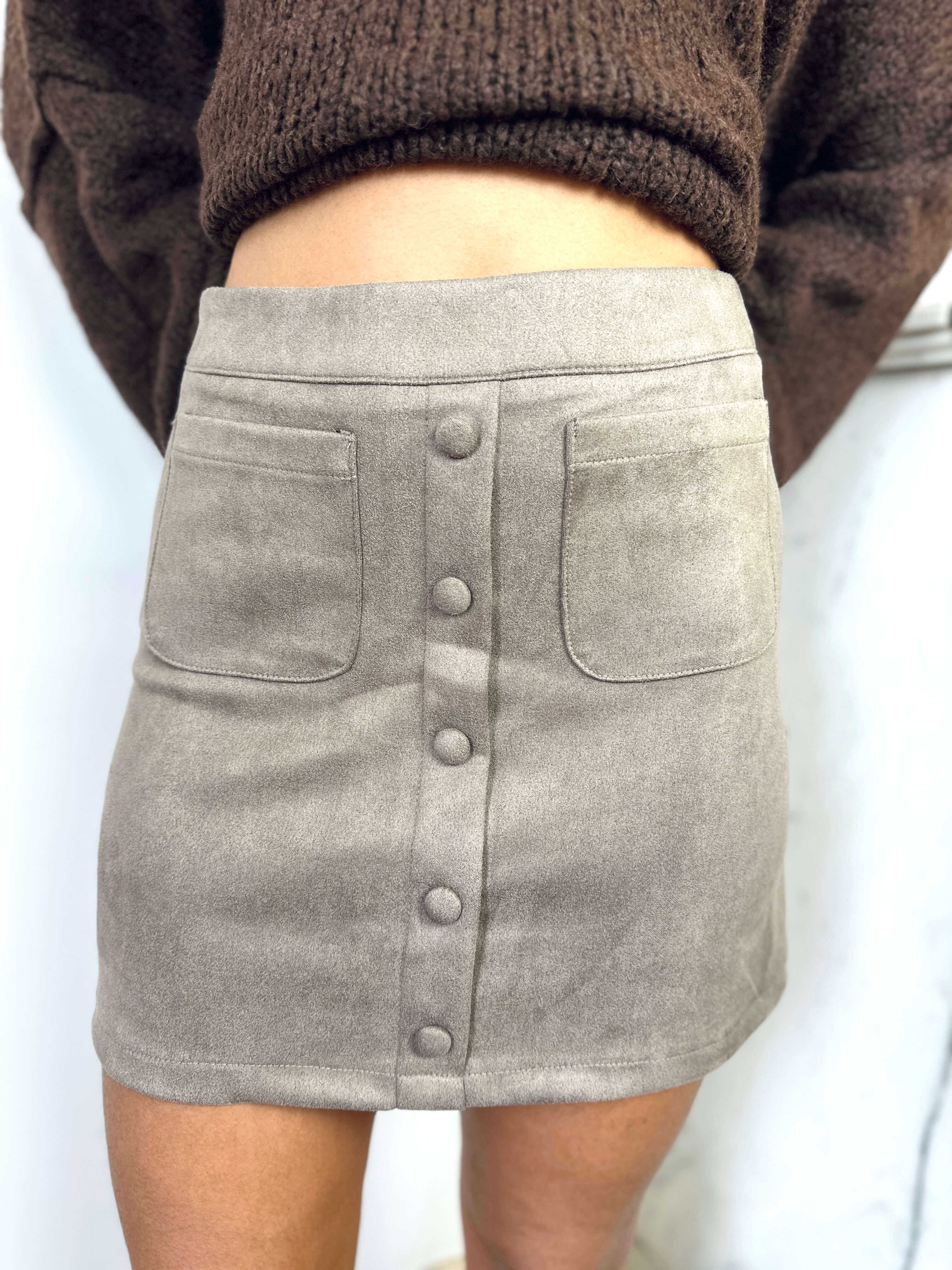 Jupe taupe - CLARA