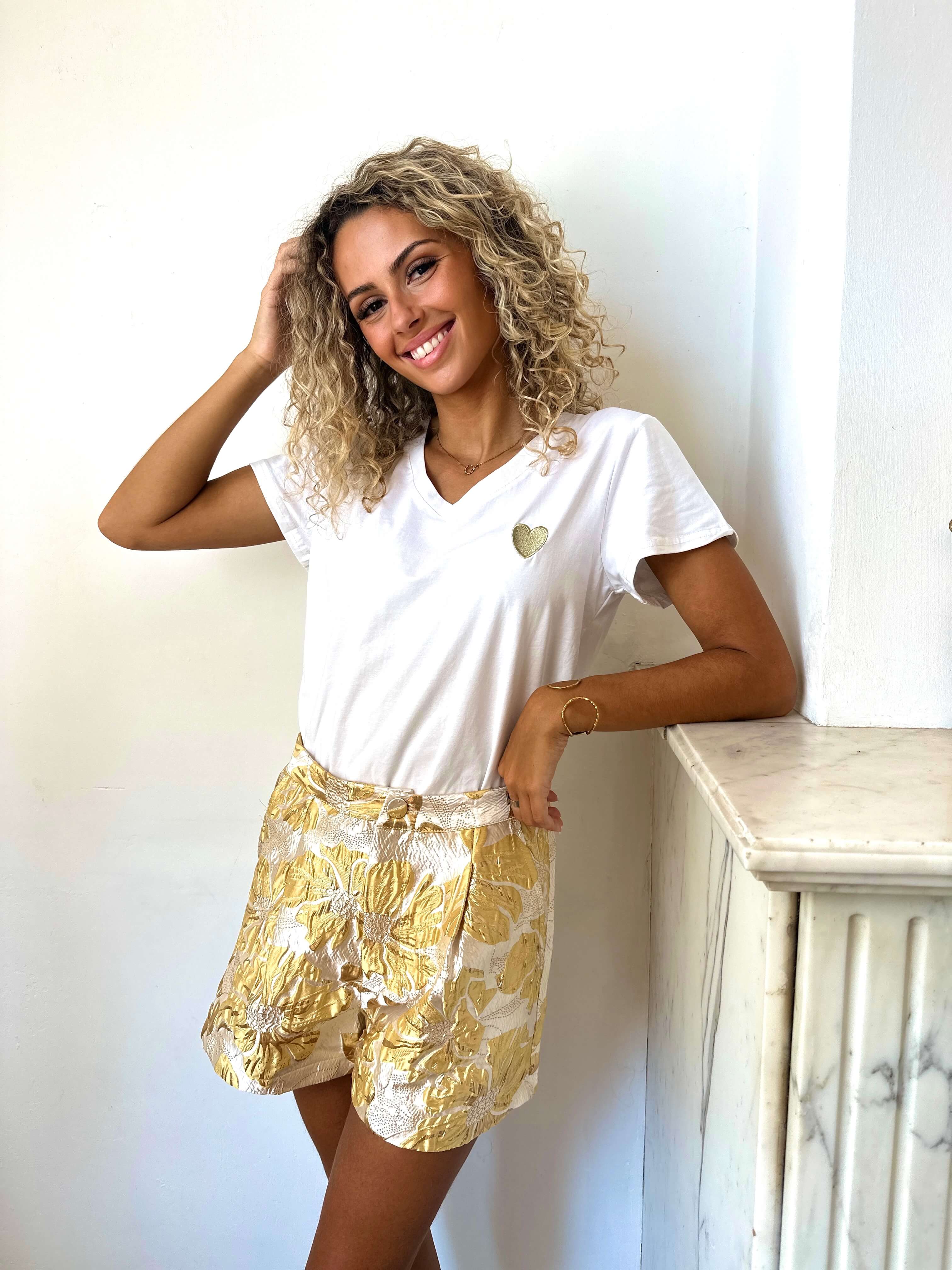 Short jaune - FLEURIE