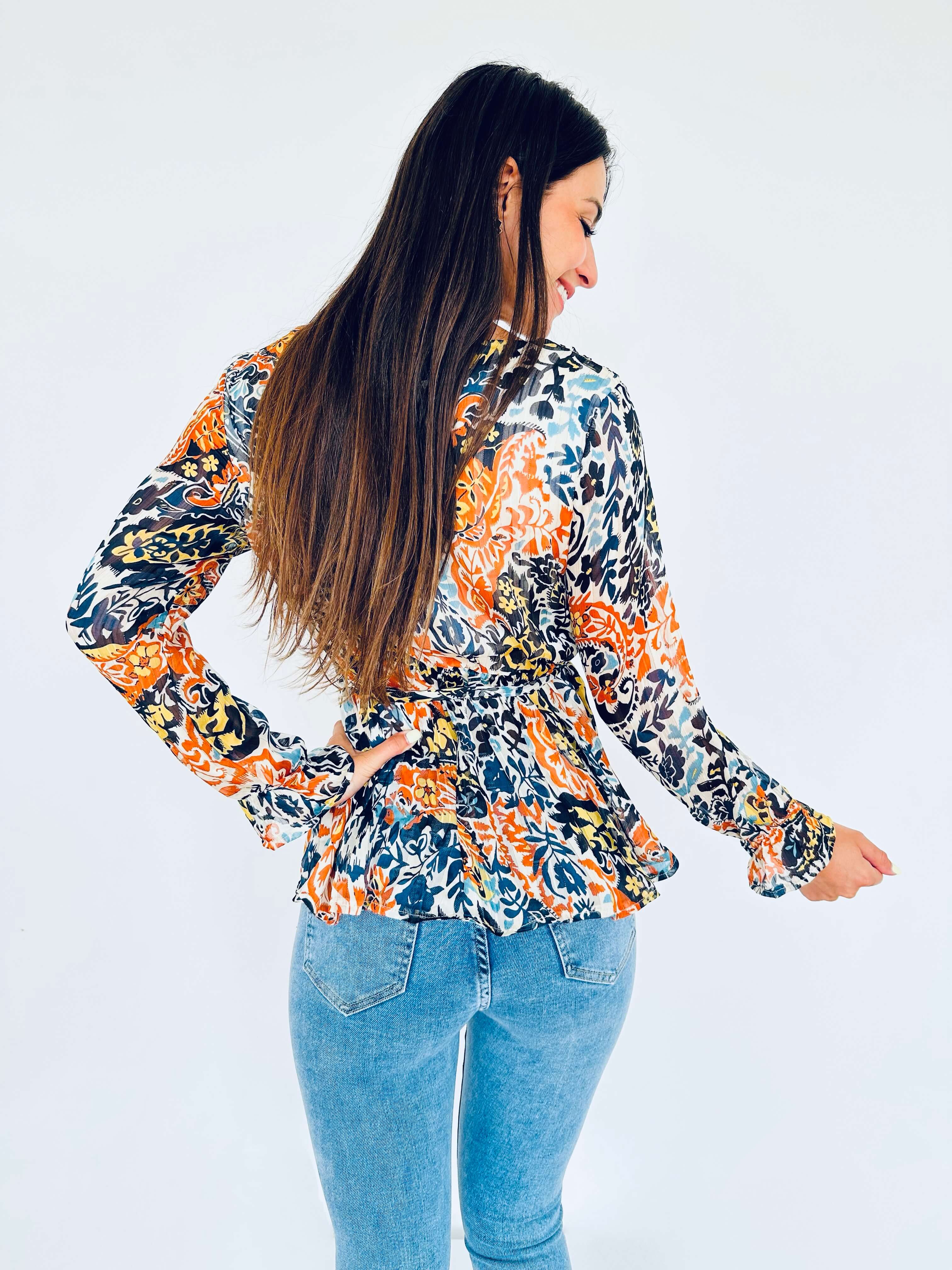 Blouse bleu - CHARLOTTE