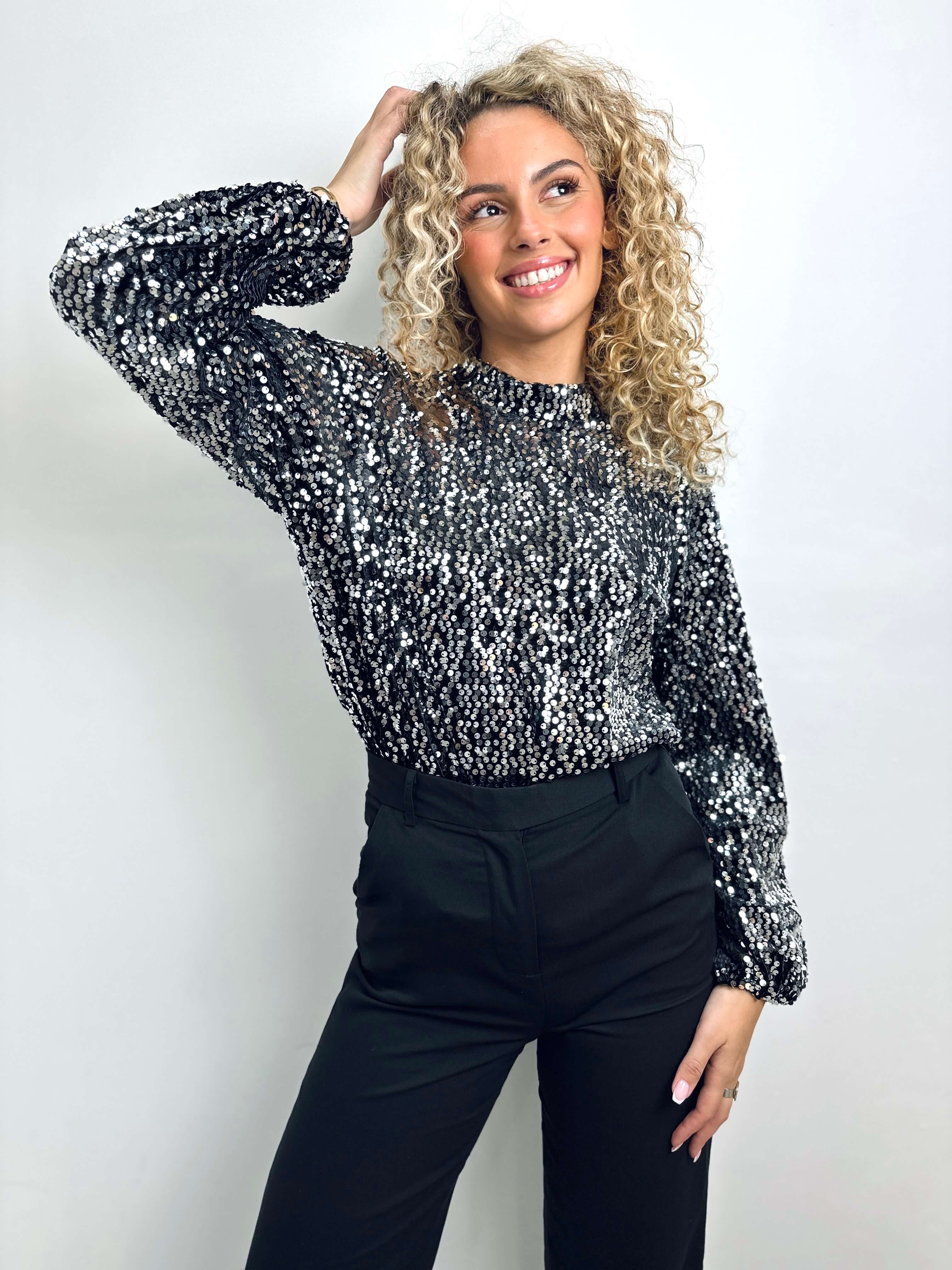 Haut à sequins dos nu – MILA