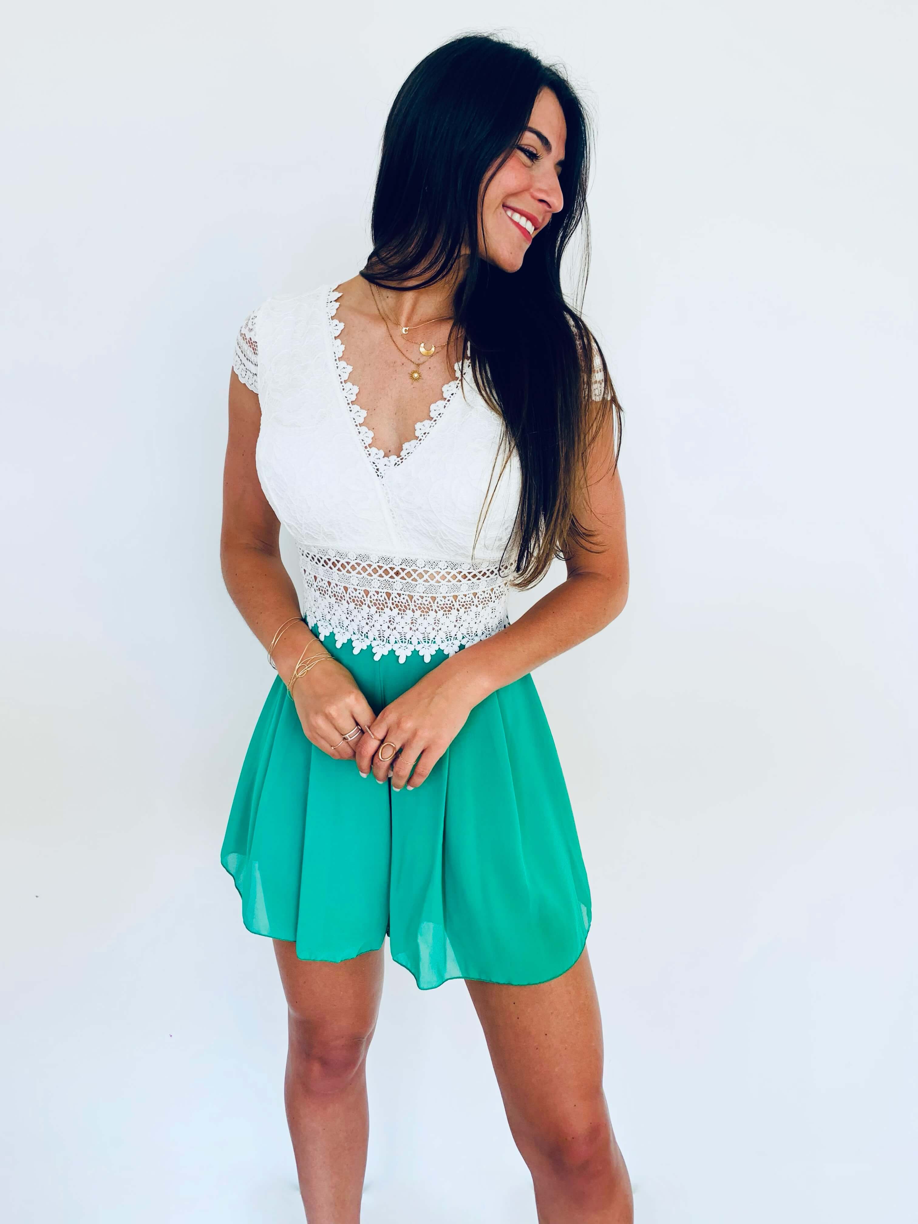 Combishort turquoise - CLELIA