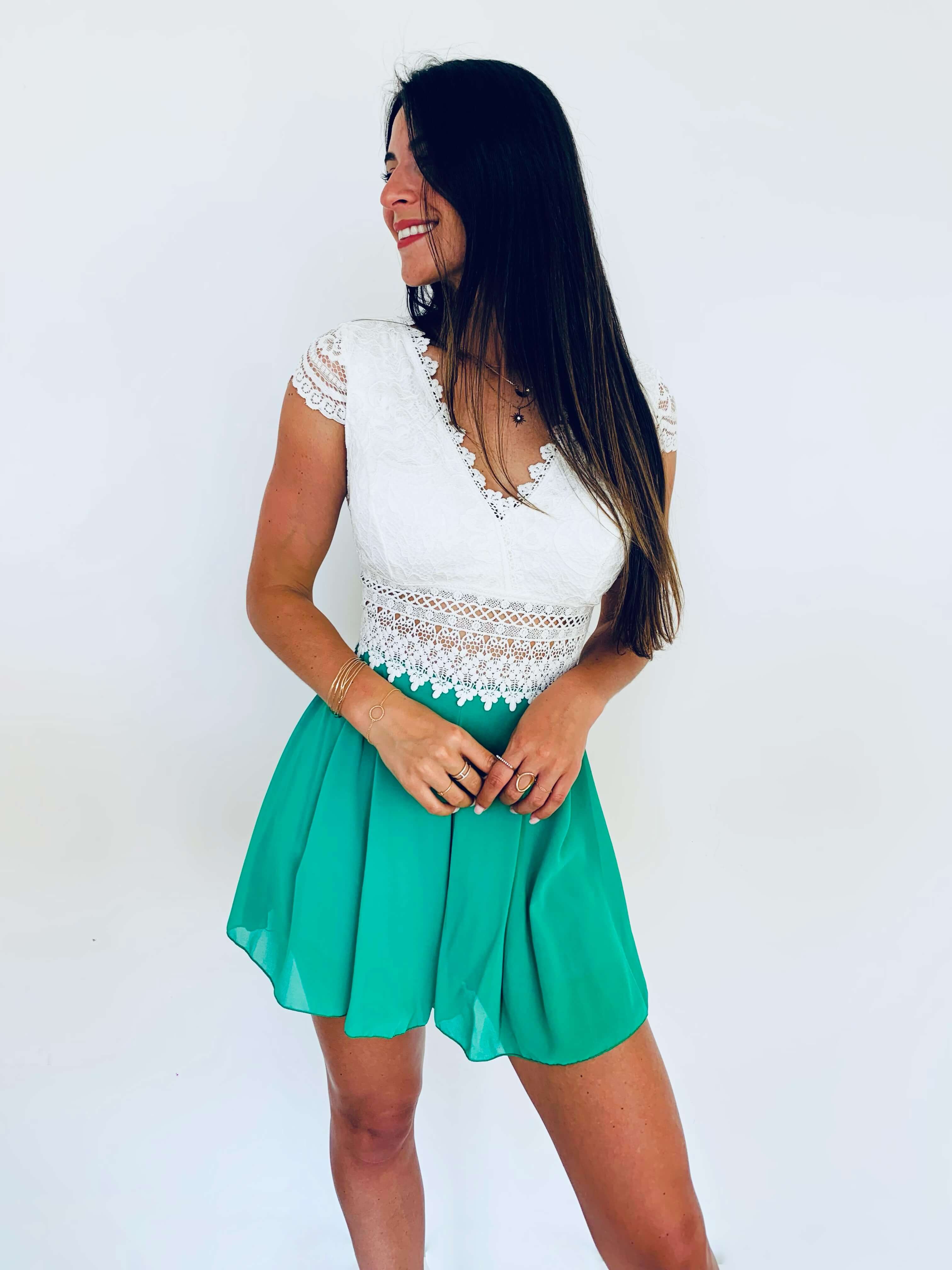 Combishort turquoise - CLELIA