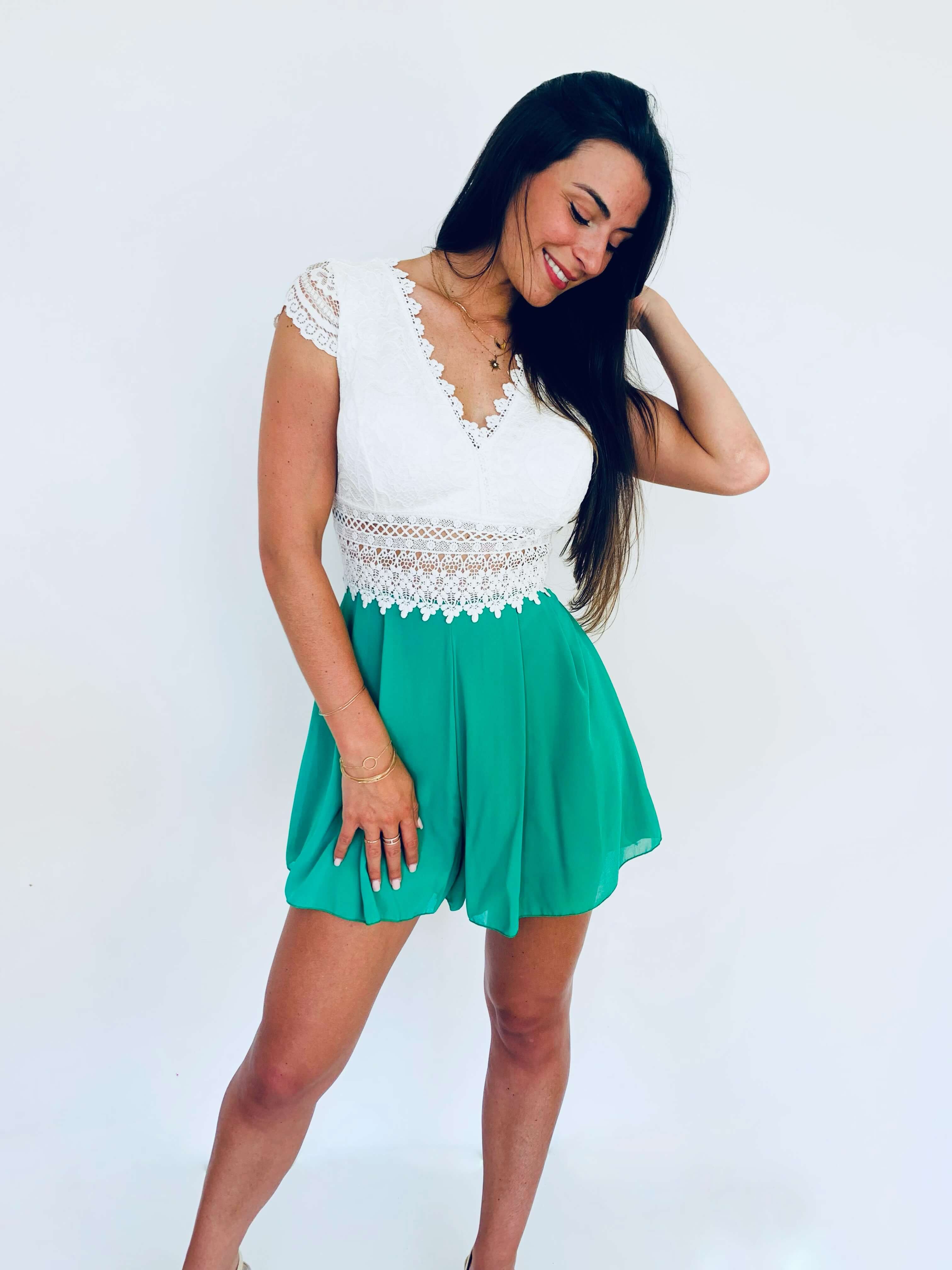 Combishort turquoise - CLELIA