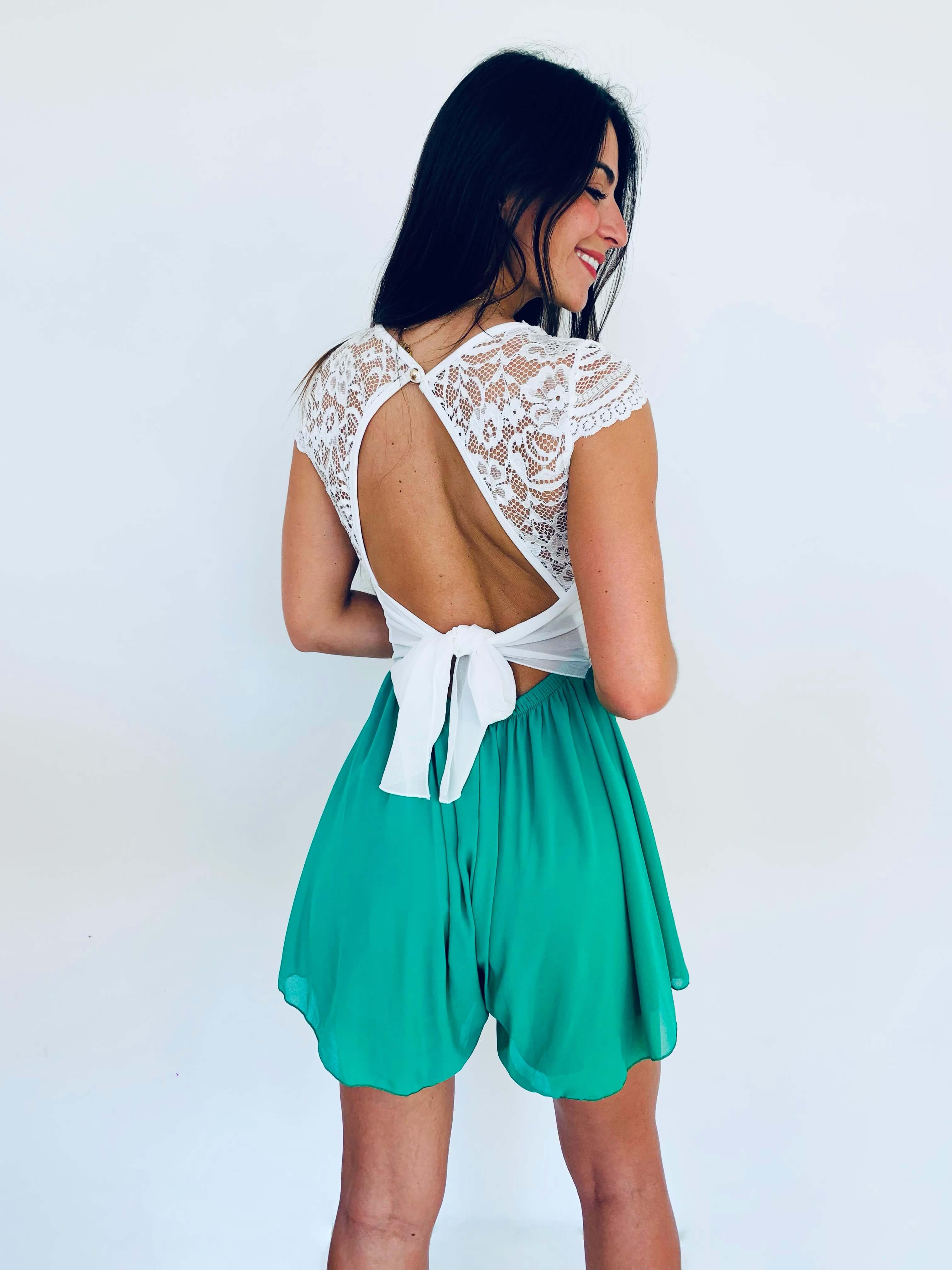 Combishort turquoise - CLELIA