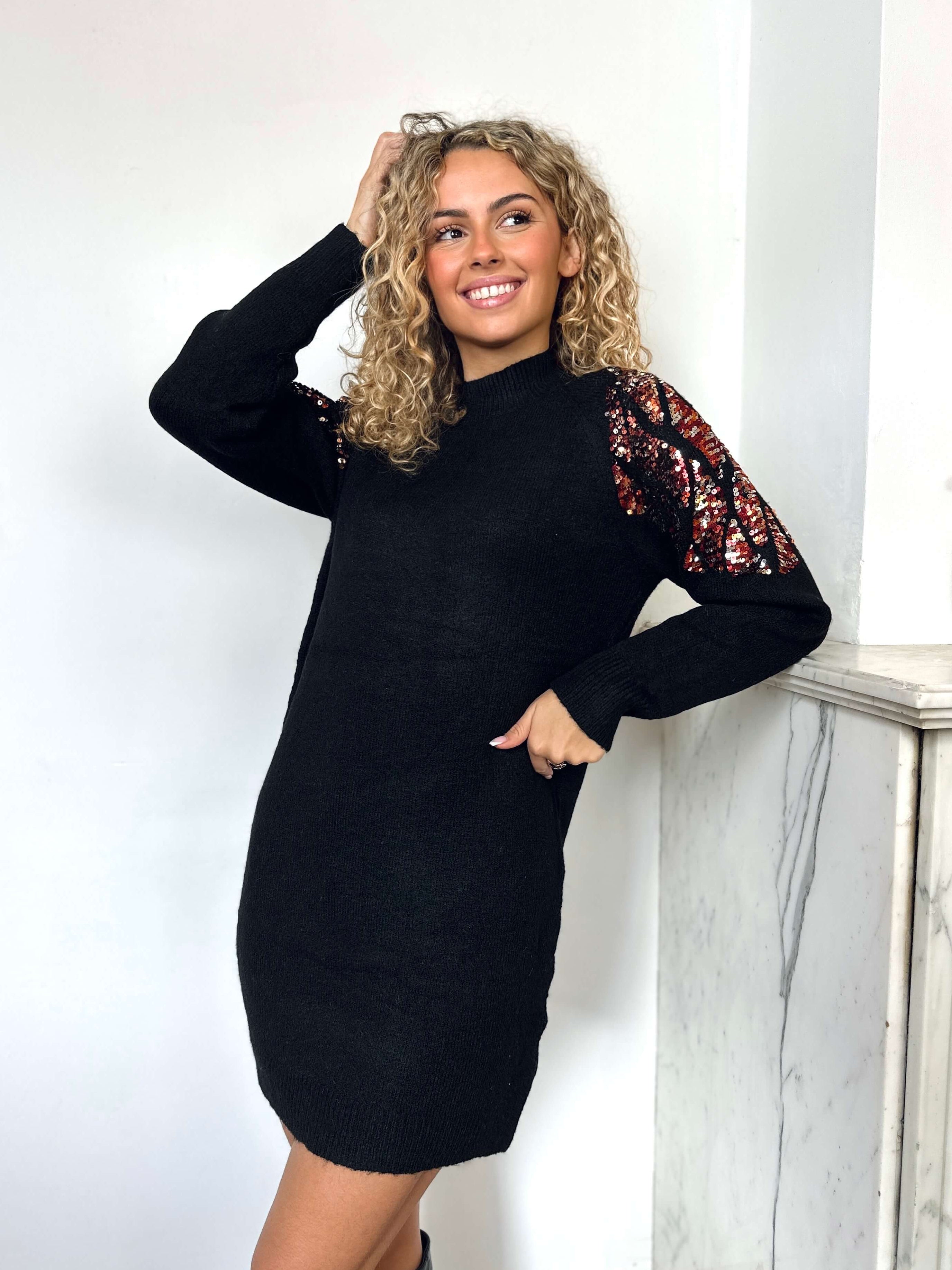 Robe pull noire - ODILE