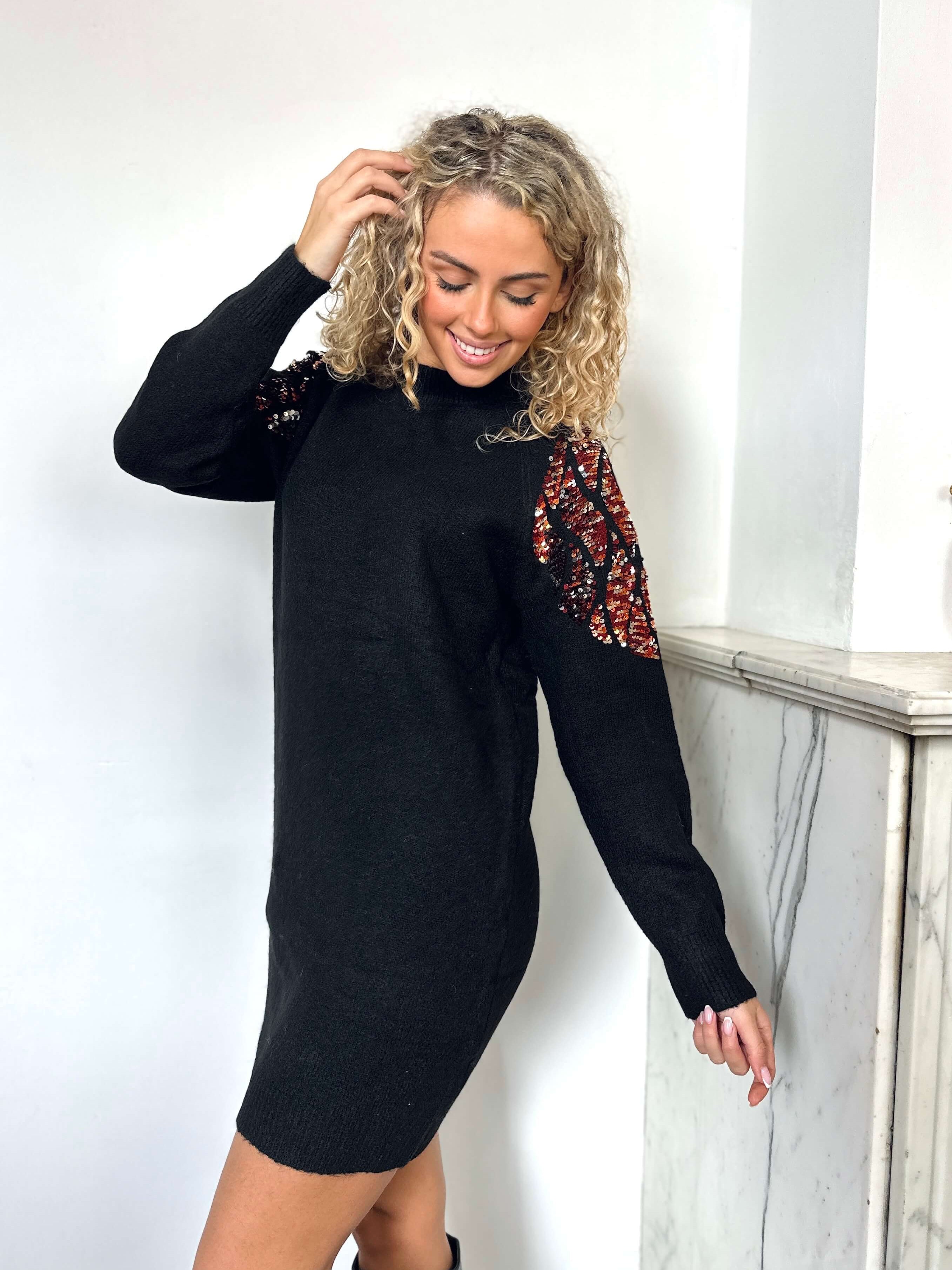 Robe pull noire - ODILE