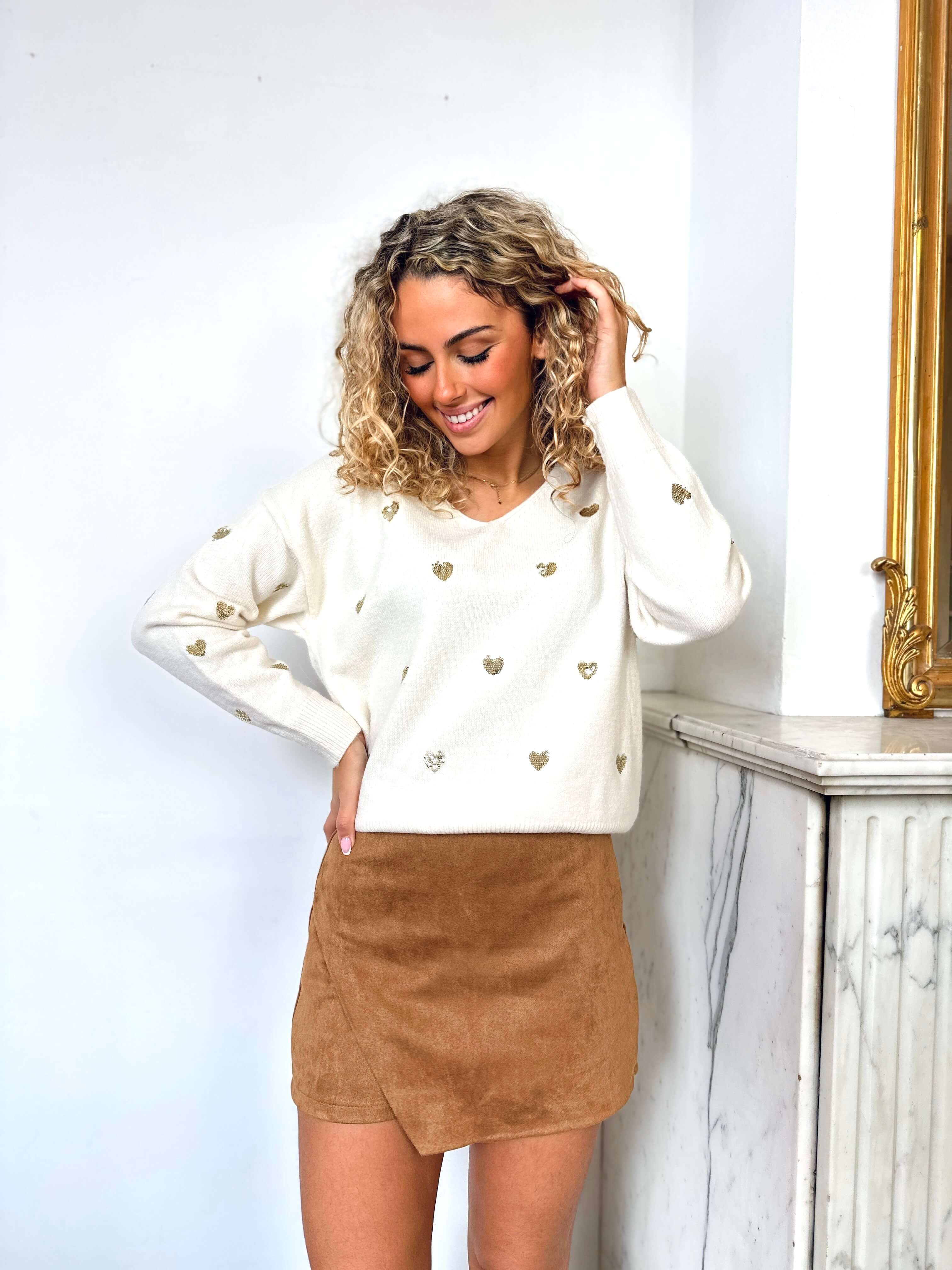 Jupe short camel - AMBER