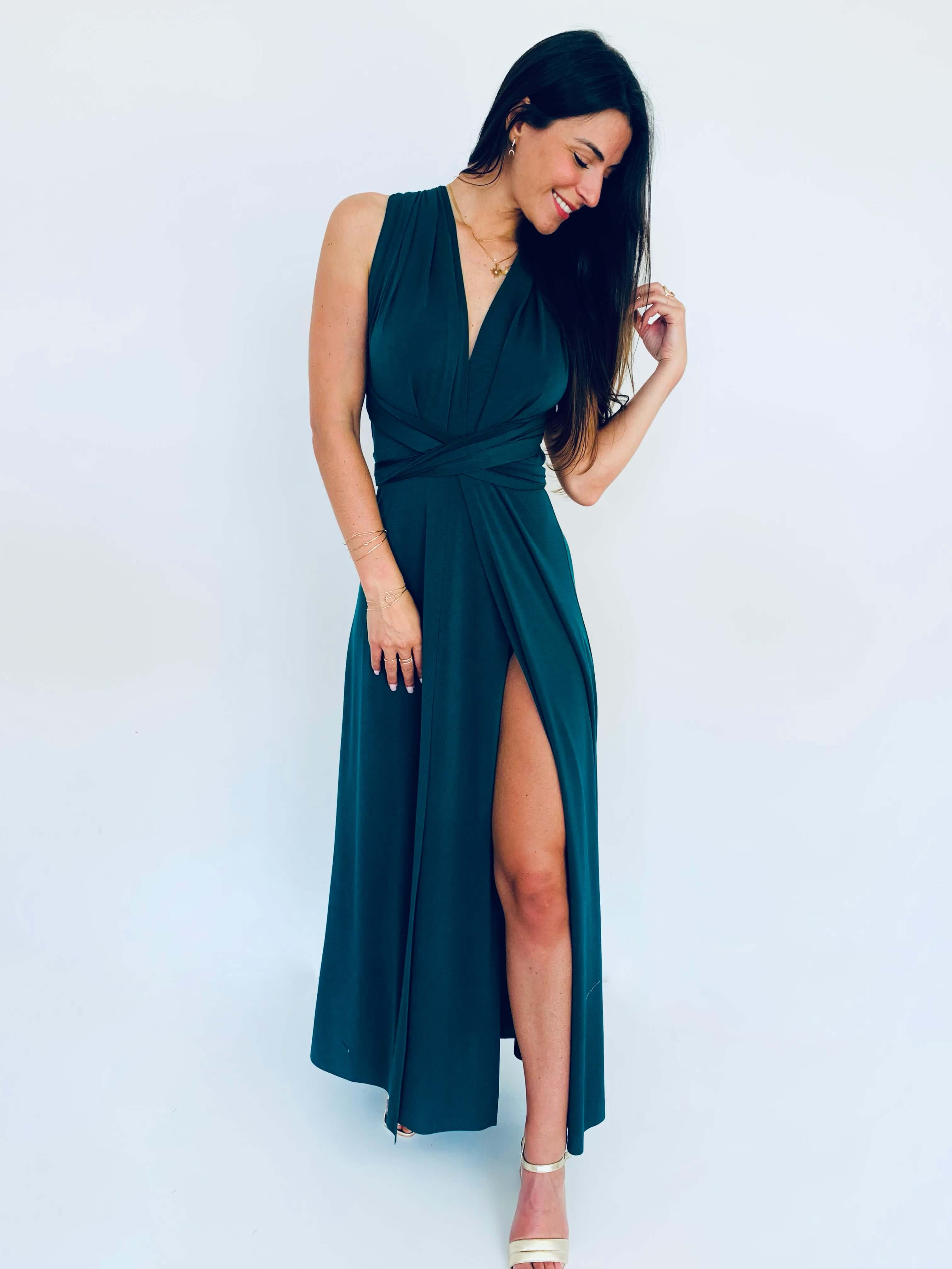 Vestido verde abeto - CECILIA