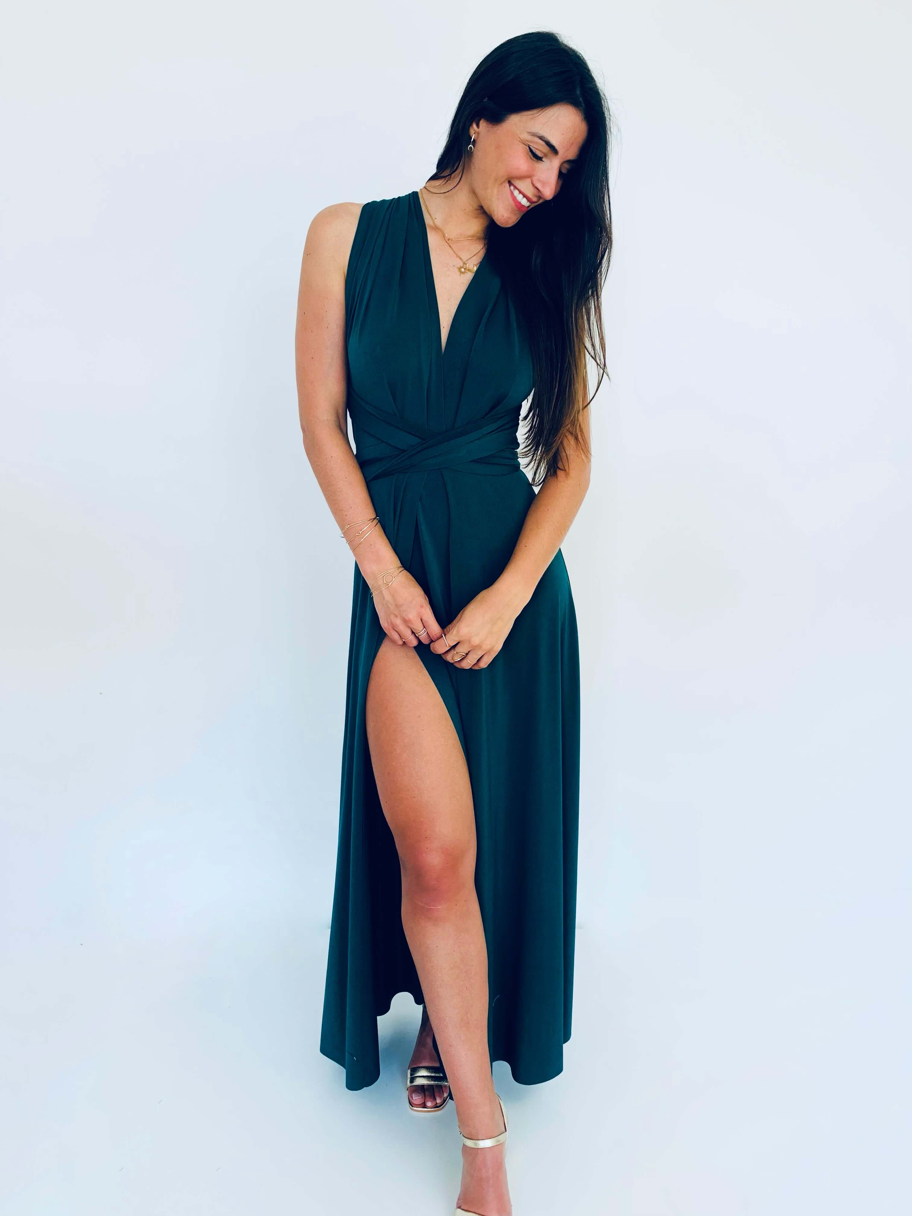 Vestido verde abeto - CECILIA