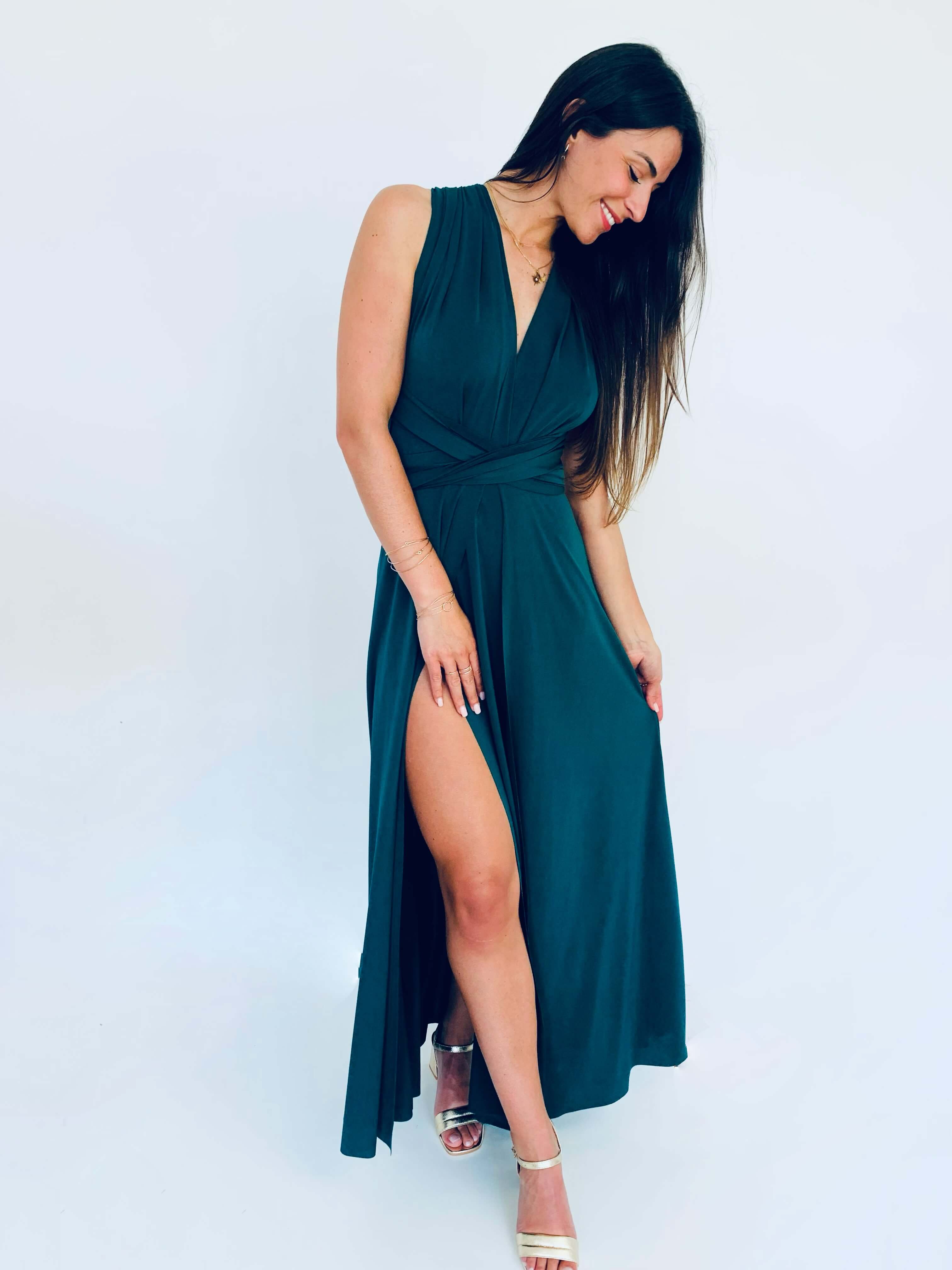 Vestido verde abeto - CECILIA