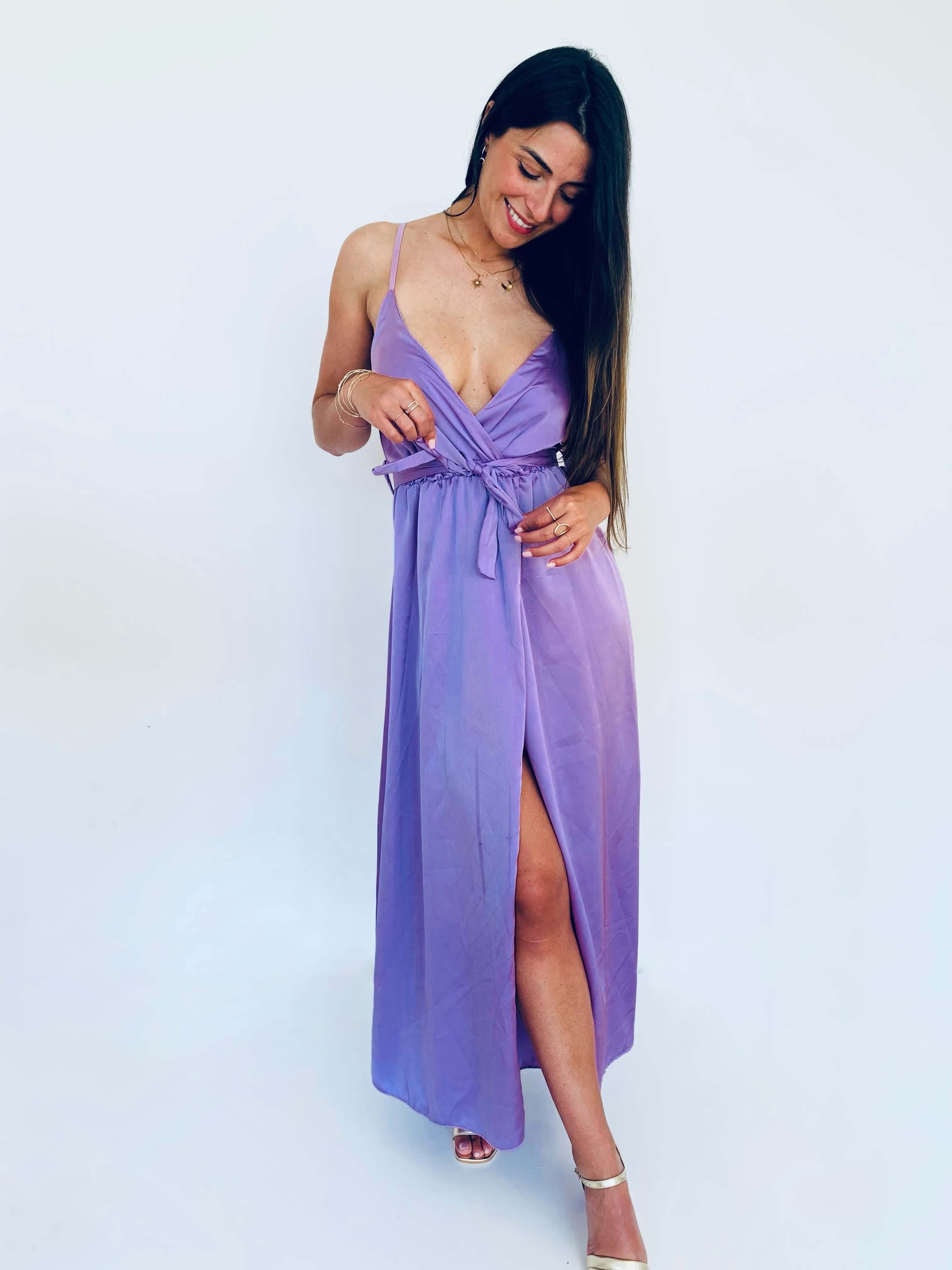 Robe longue lila - LISA