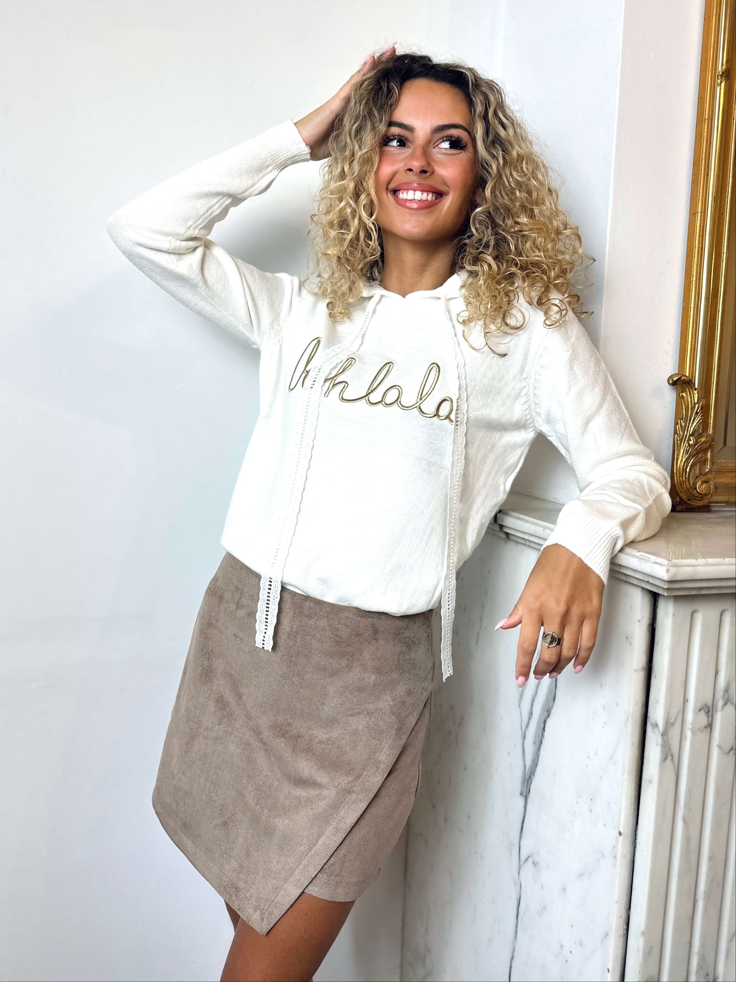 Sweat blanc - OOHLALA