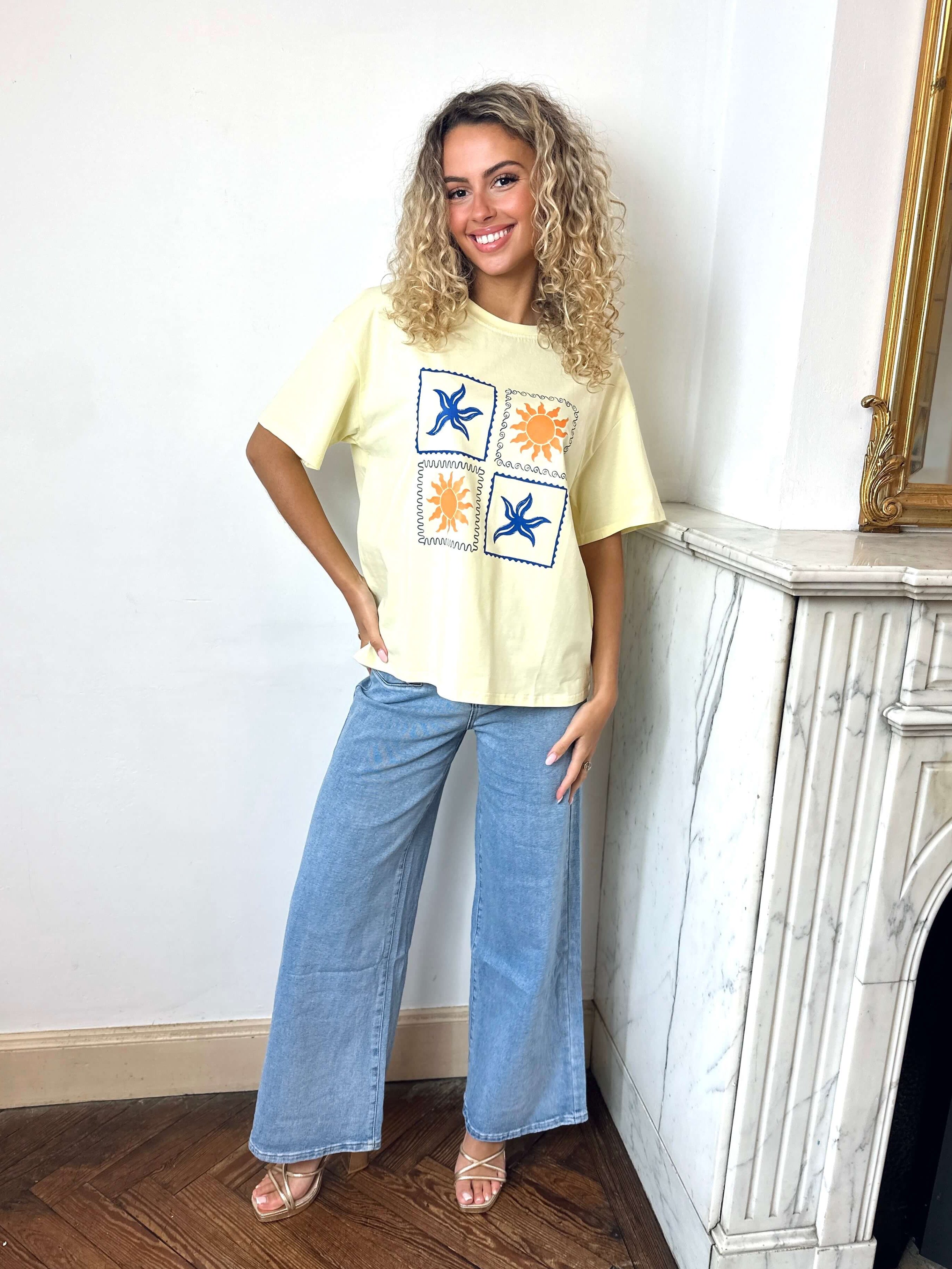 T-shirt jaune - SUN