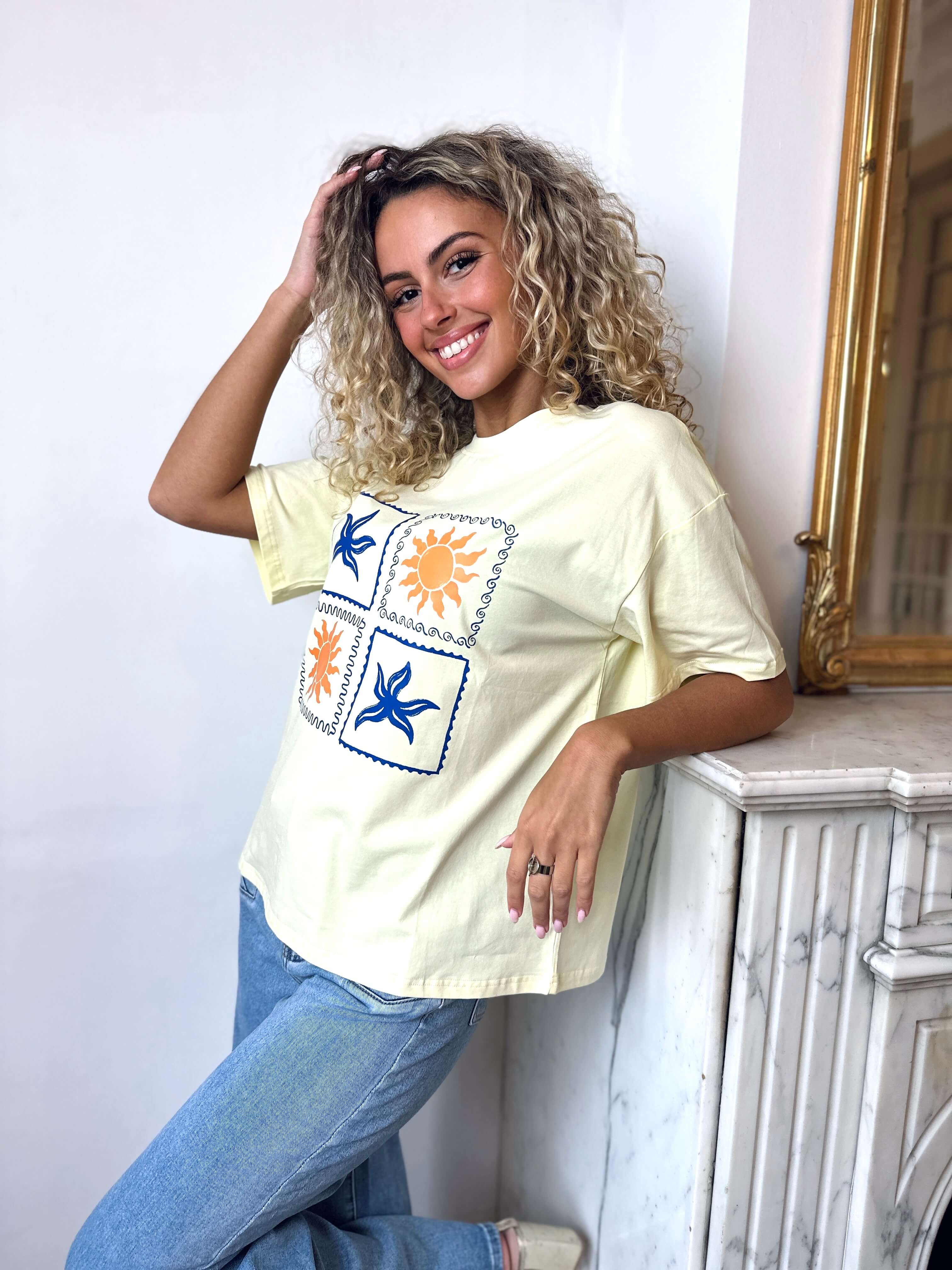 T-shirt jaune - SUN