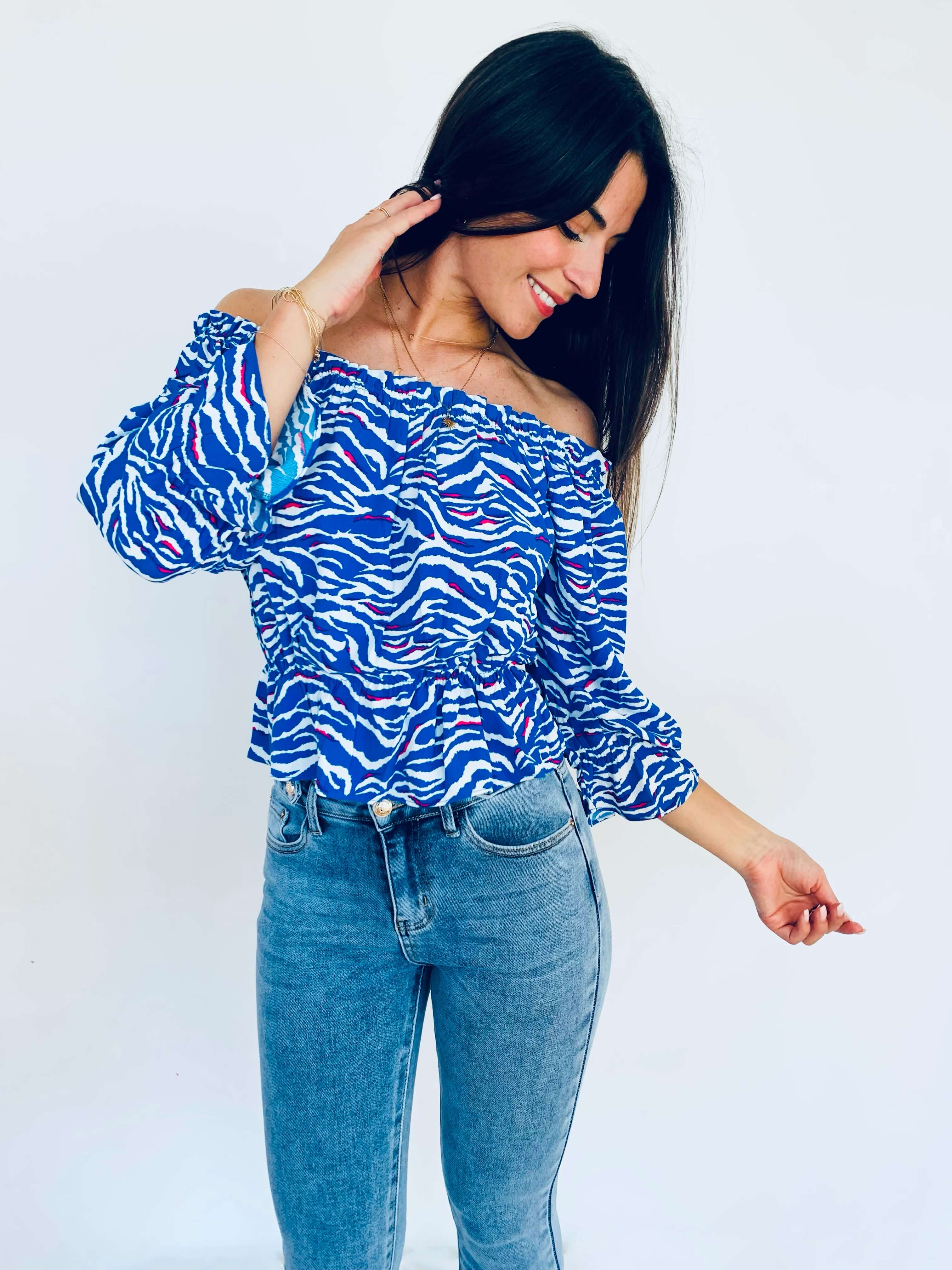 Blouse bleu - OLIVIA