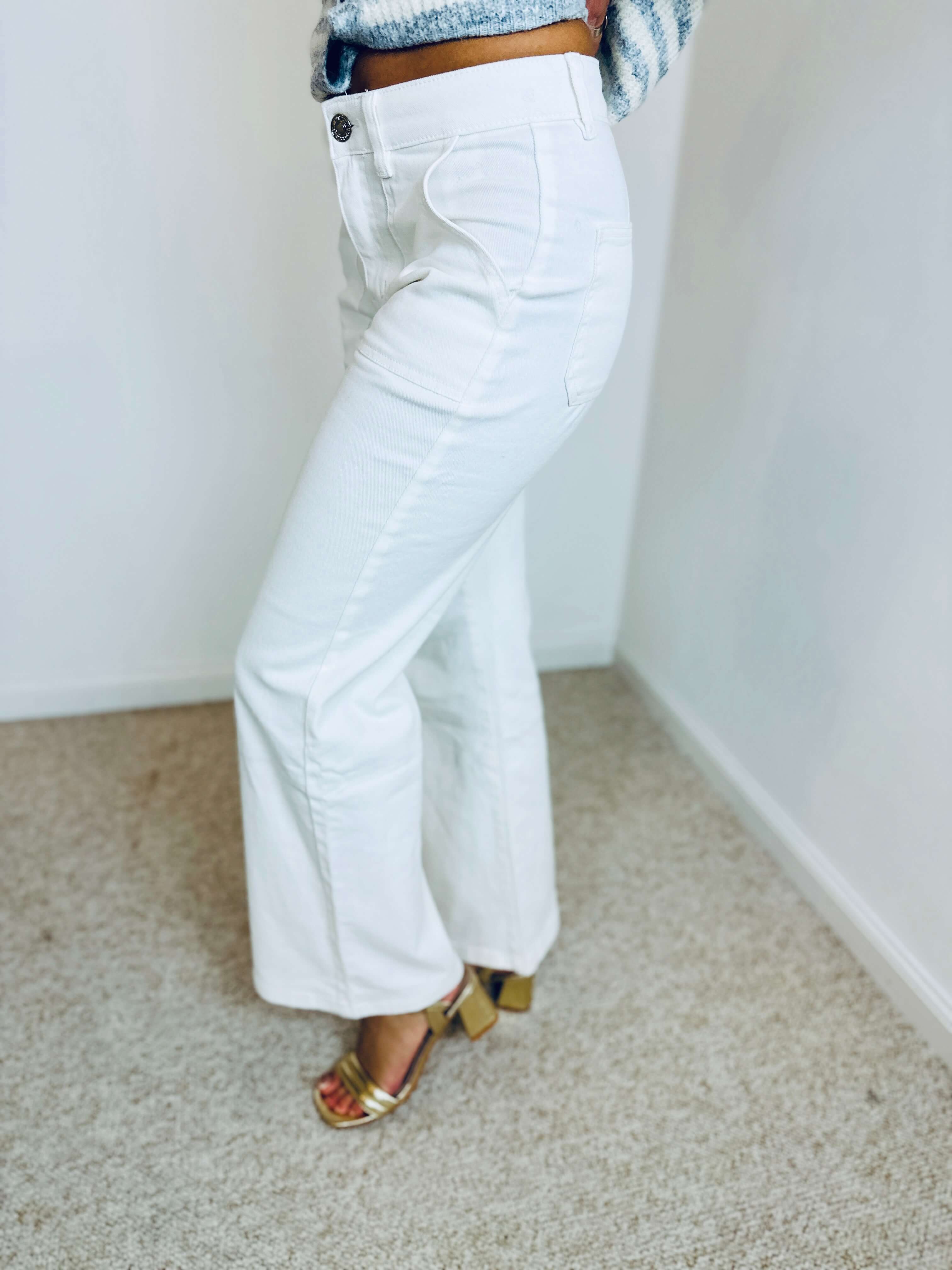 Pantalon blanc "TOXIK" - EVA