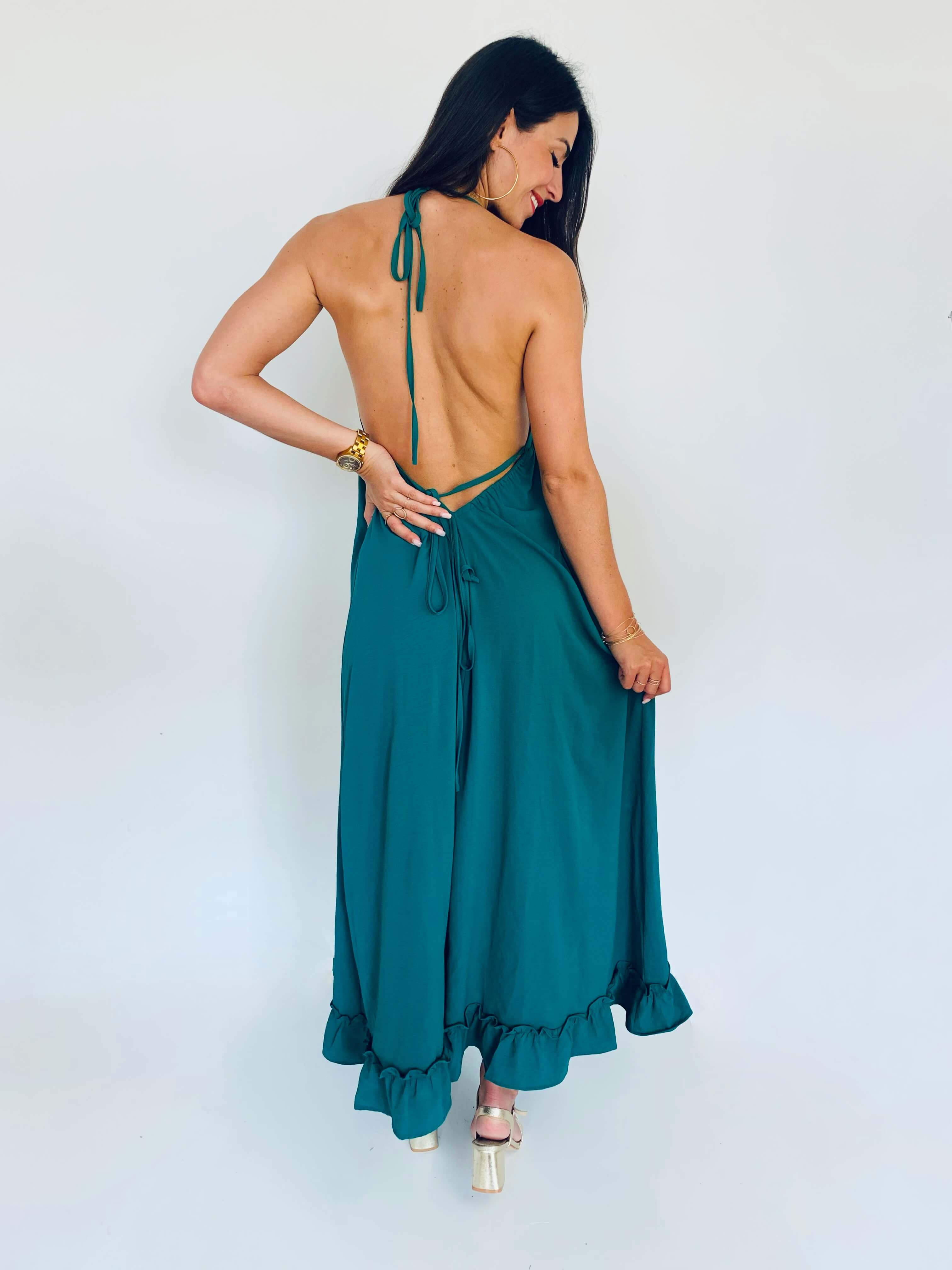 Robe longue verte - IRIS