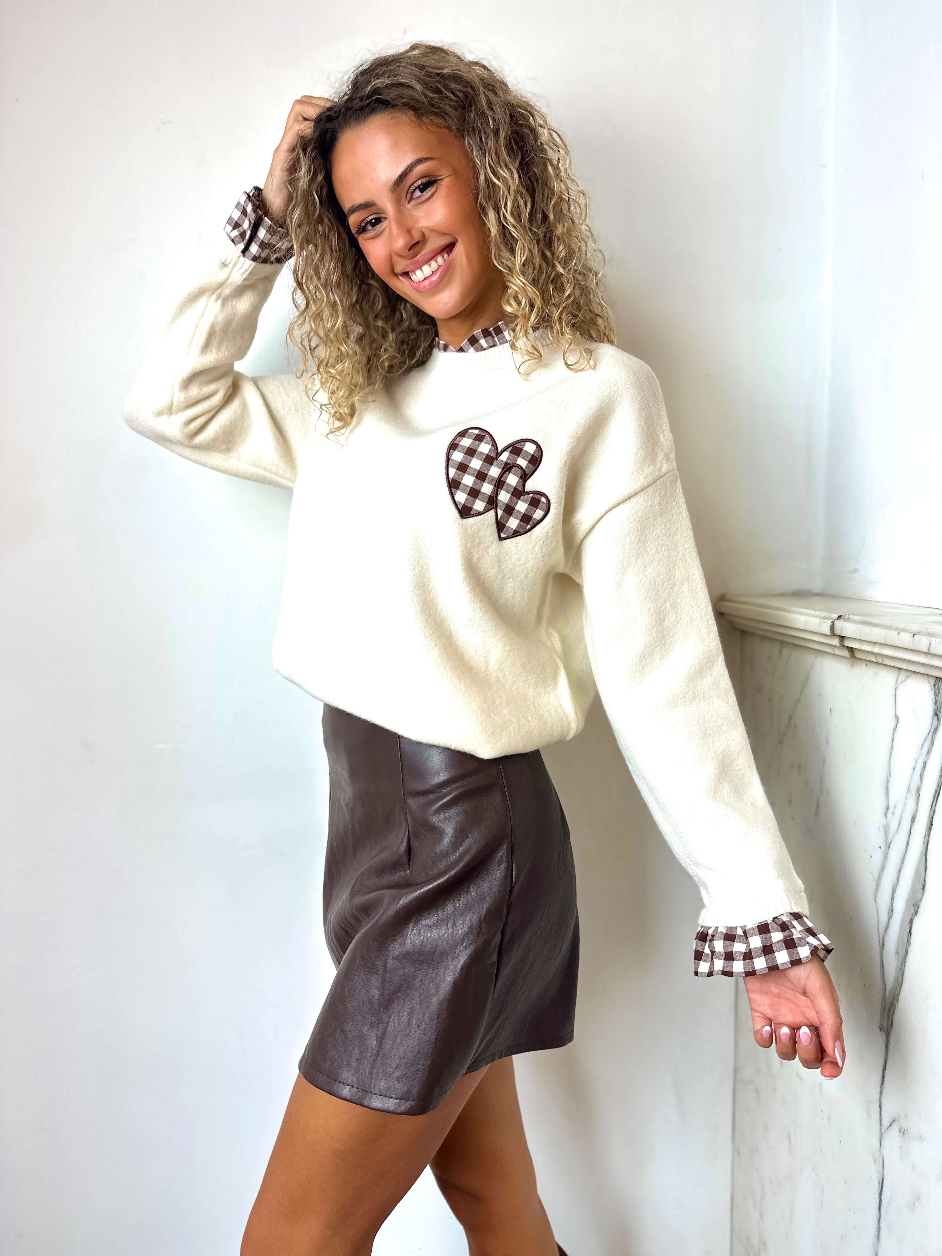 Jupe short chocolat - MILA