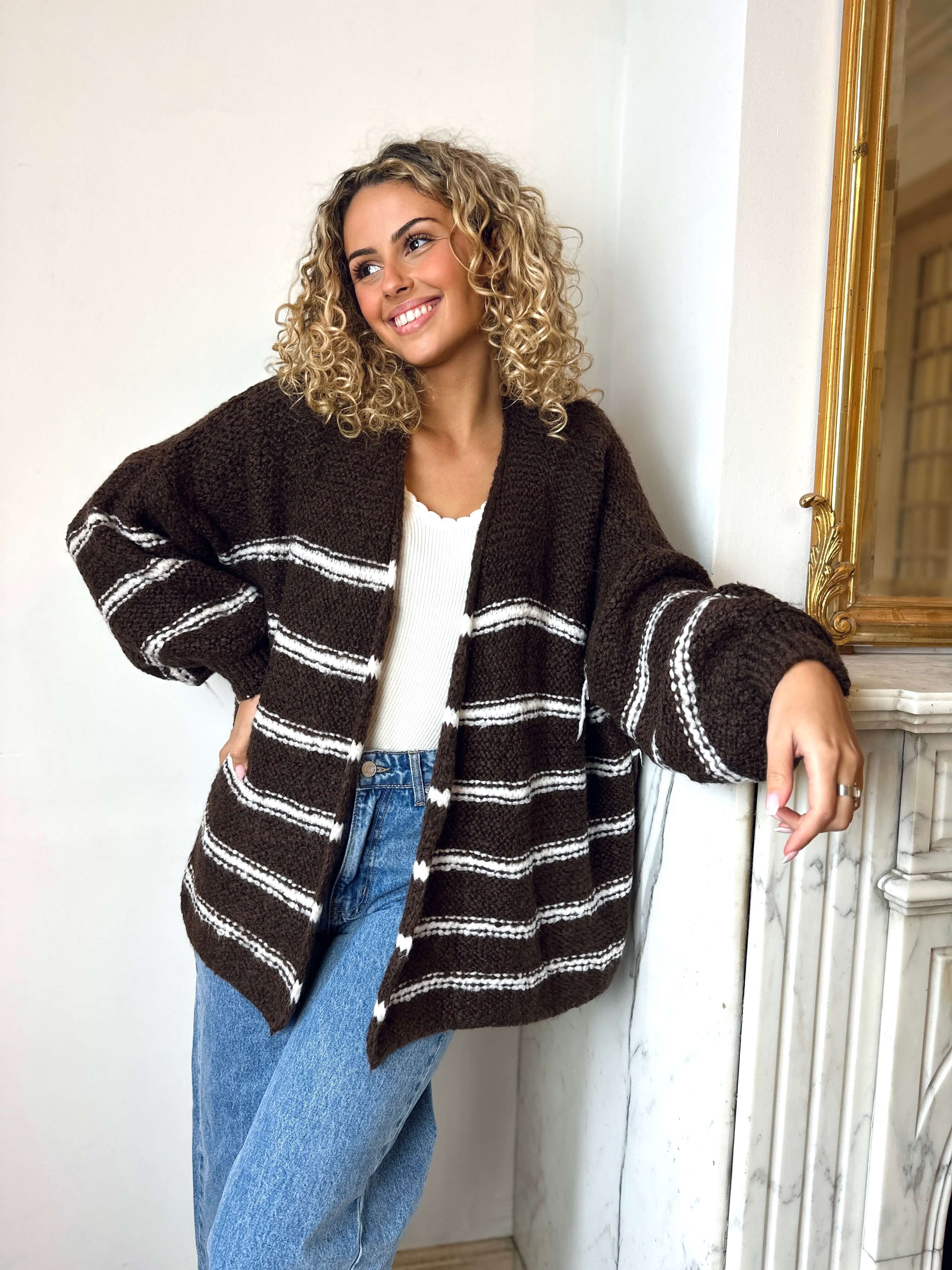 Gilet marron - ANGELE