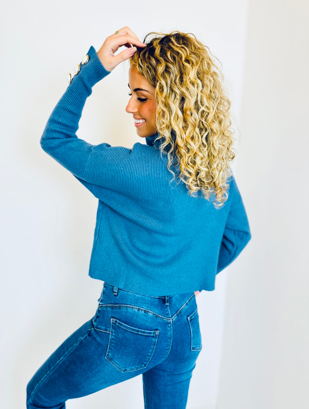 Pull bleu jeans - HELENA