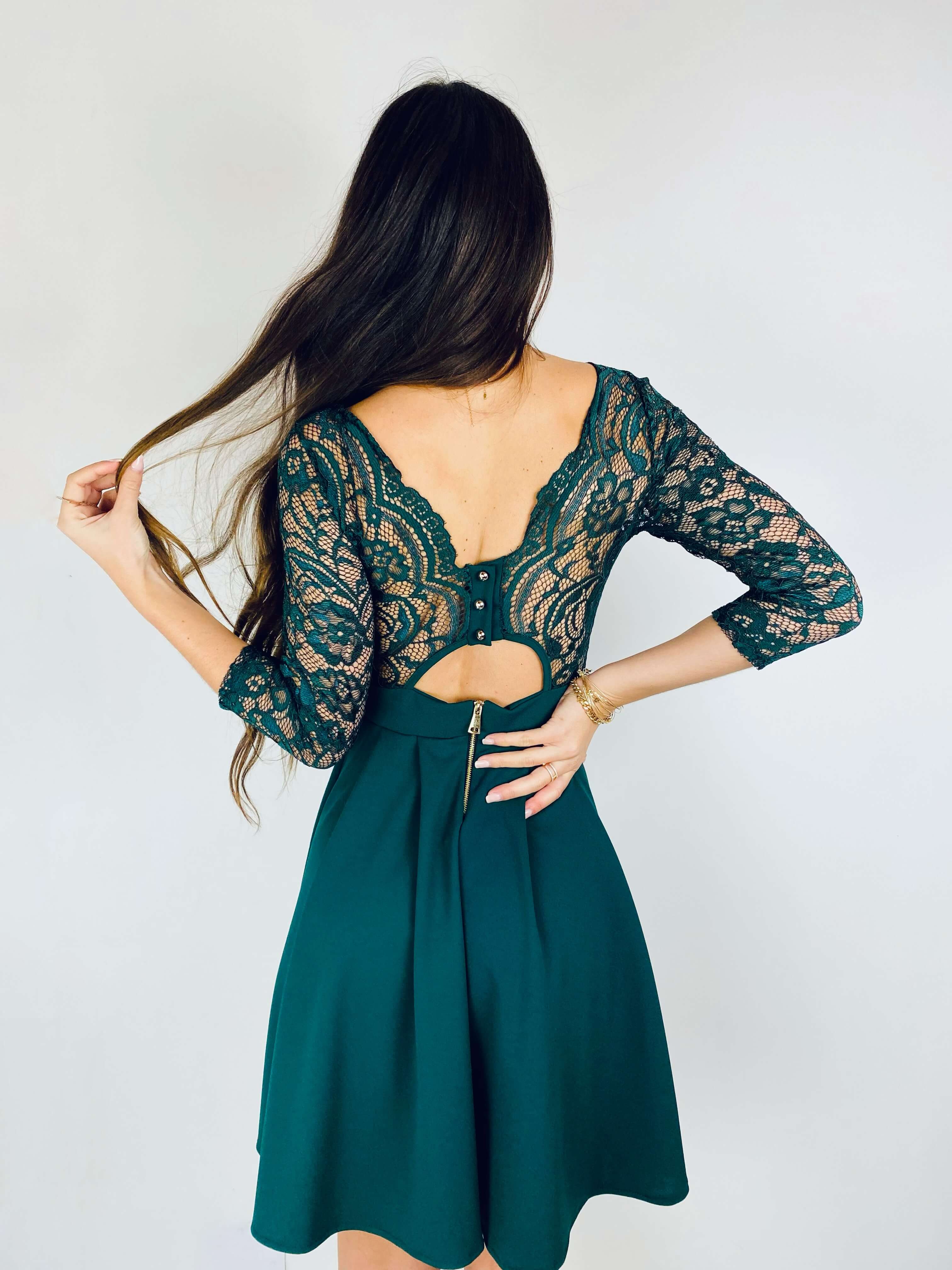 Robe en dentelle noire - ESTER
