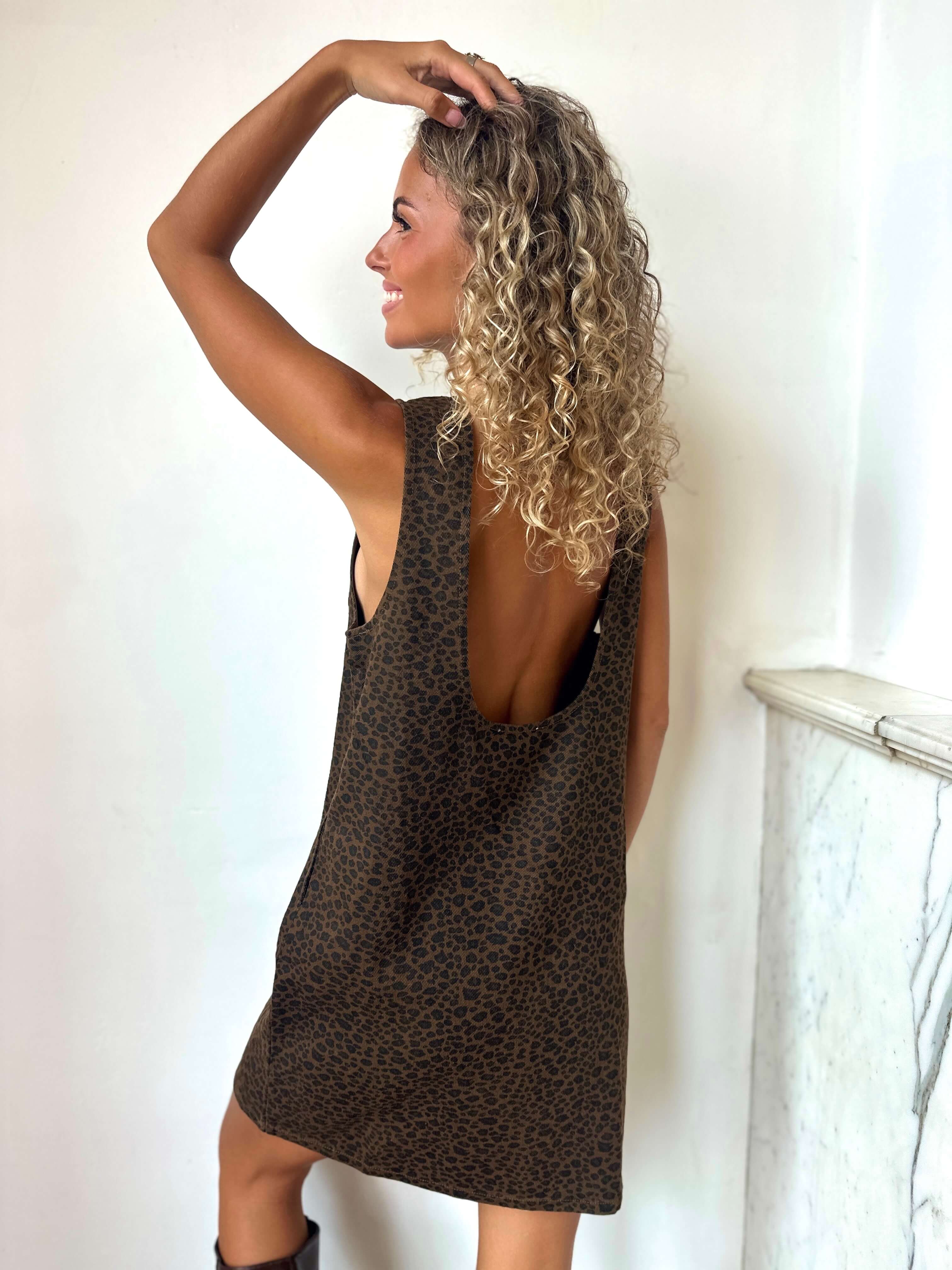 Robe chocolat léopard - ROMY