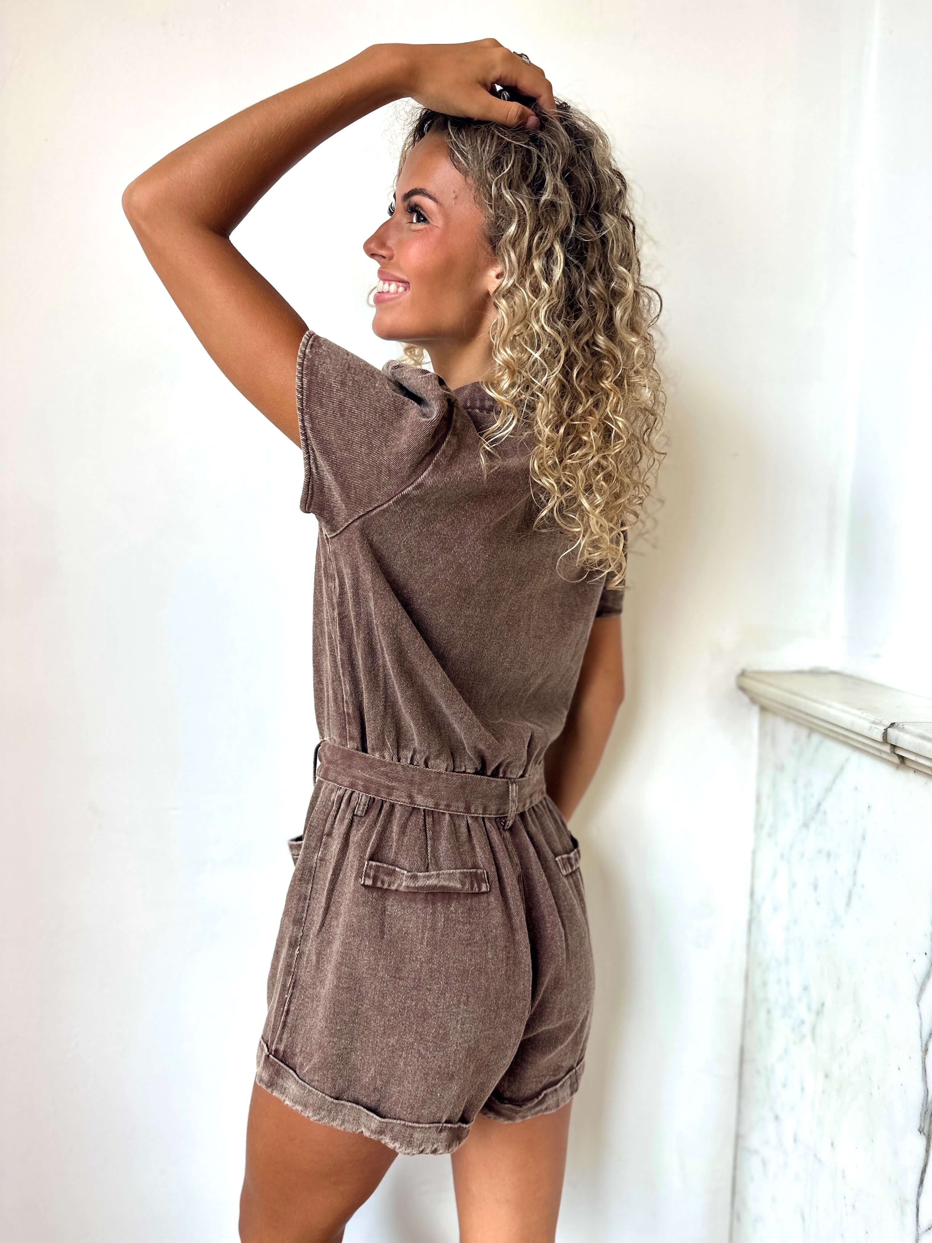 Combishort en jeans - MILA
