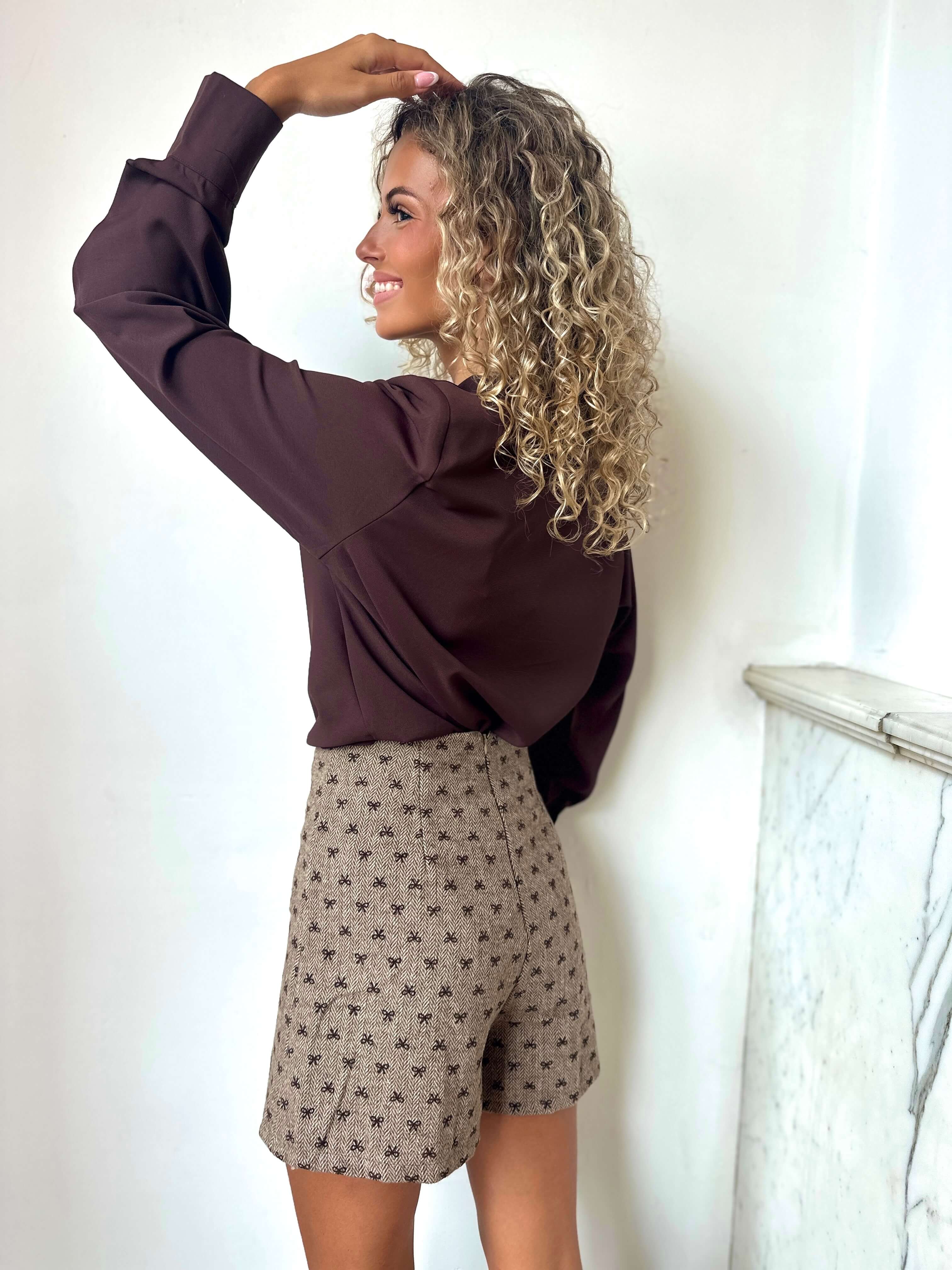 Blouse chocolat - MAELLE