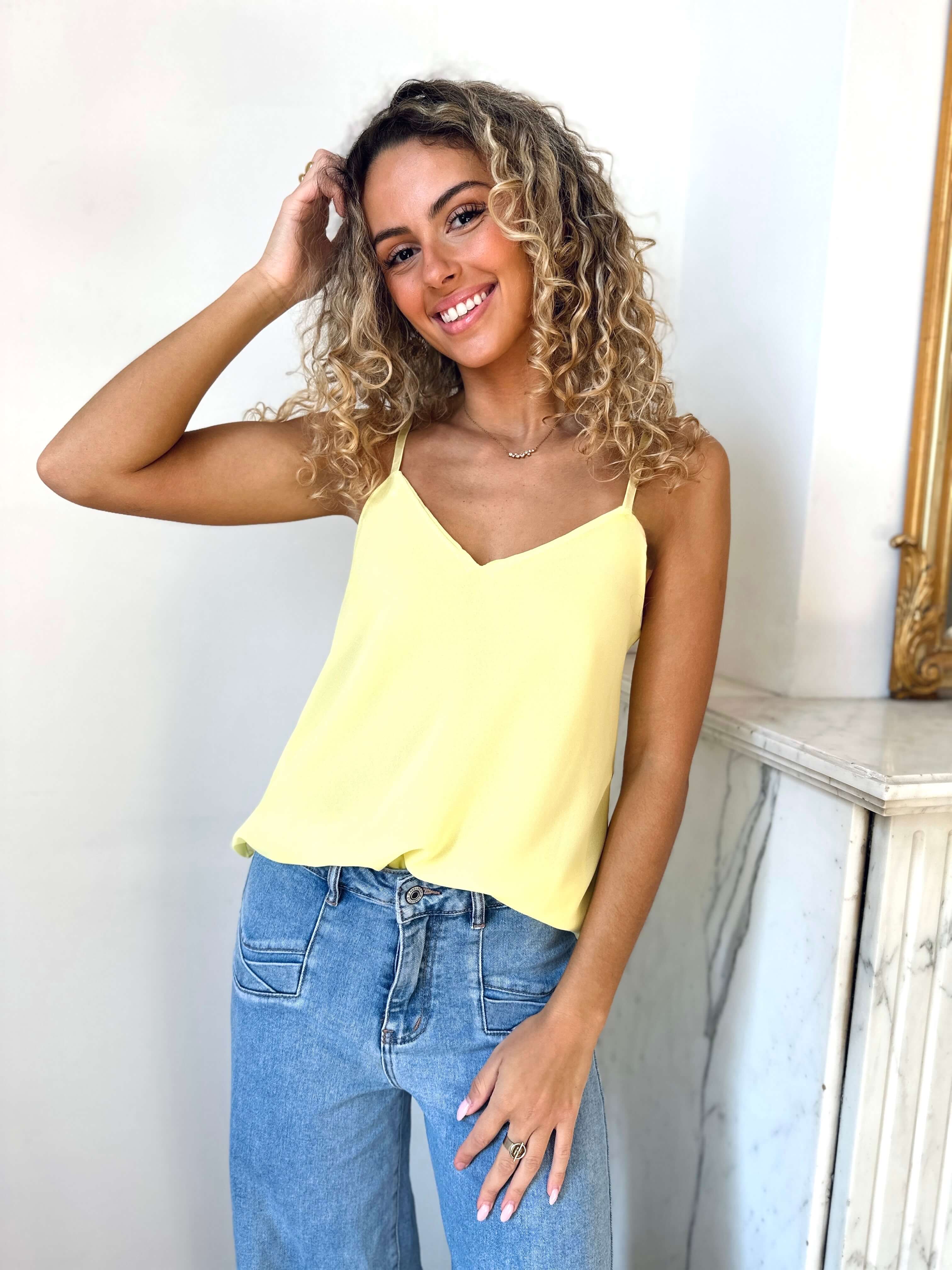 Top jaune pastel - OLIVIA