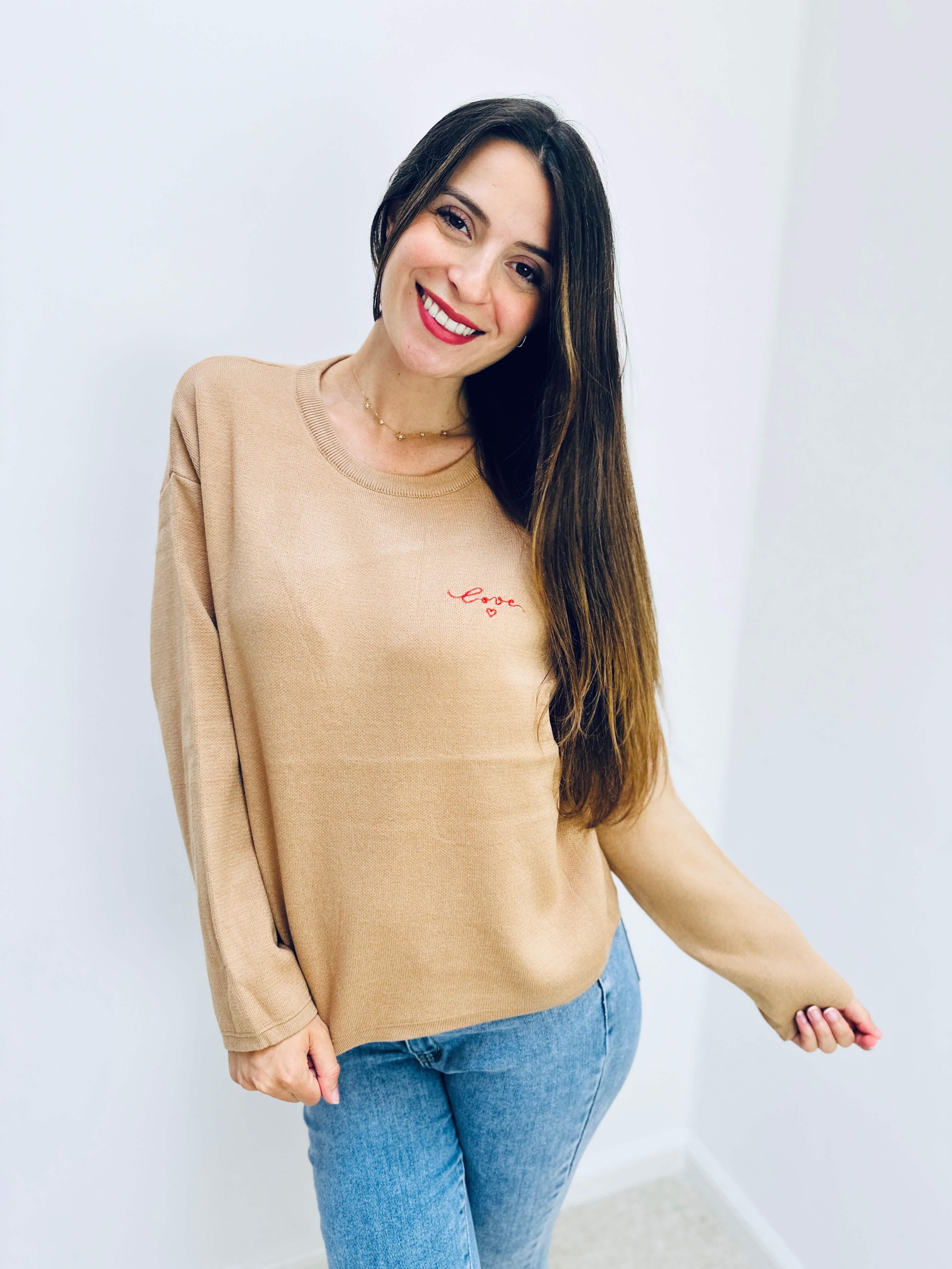 Pull beige - LOVE