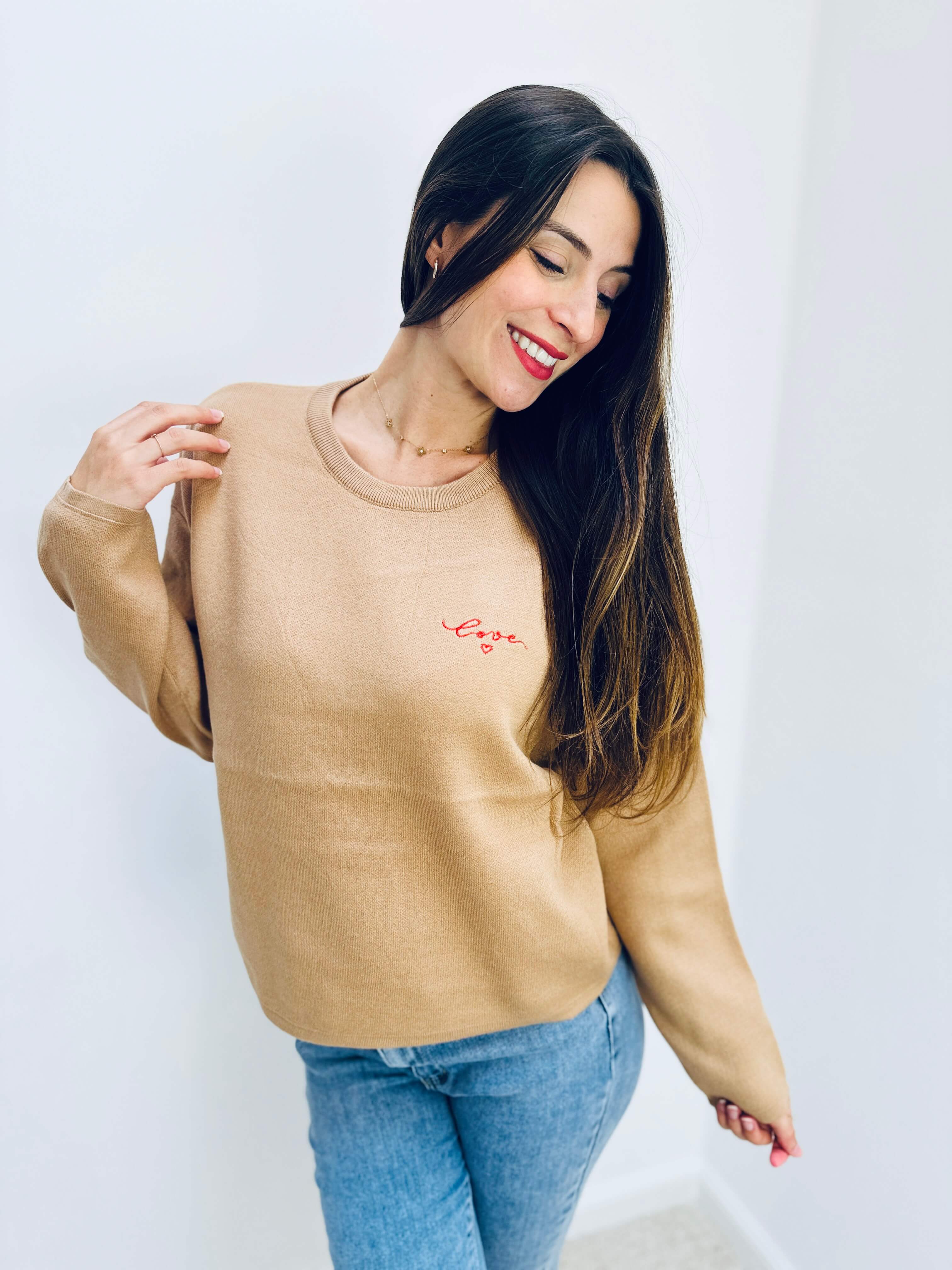 Pull beige - LOVE
