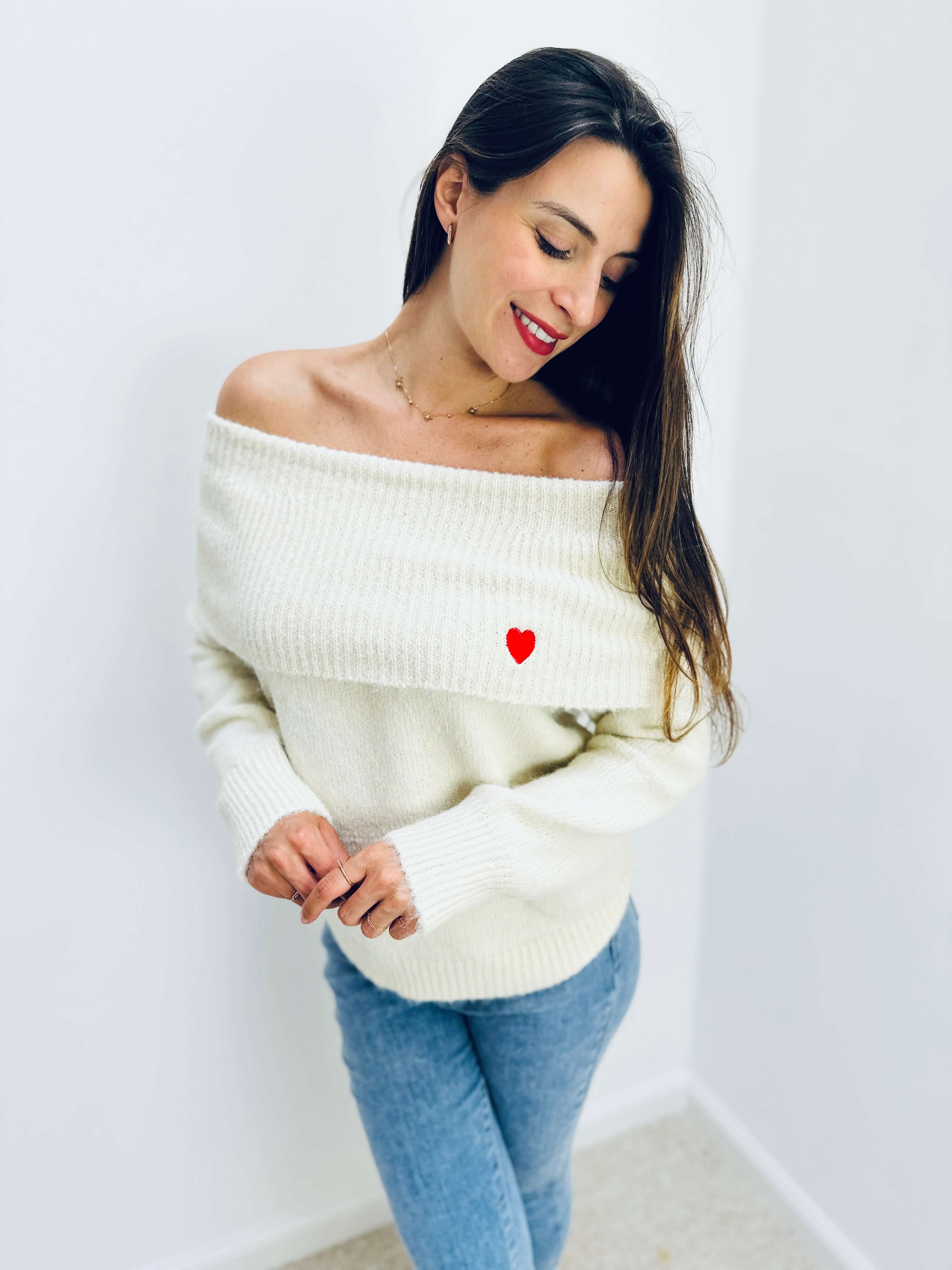 Pull blanc - LOVELY
