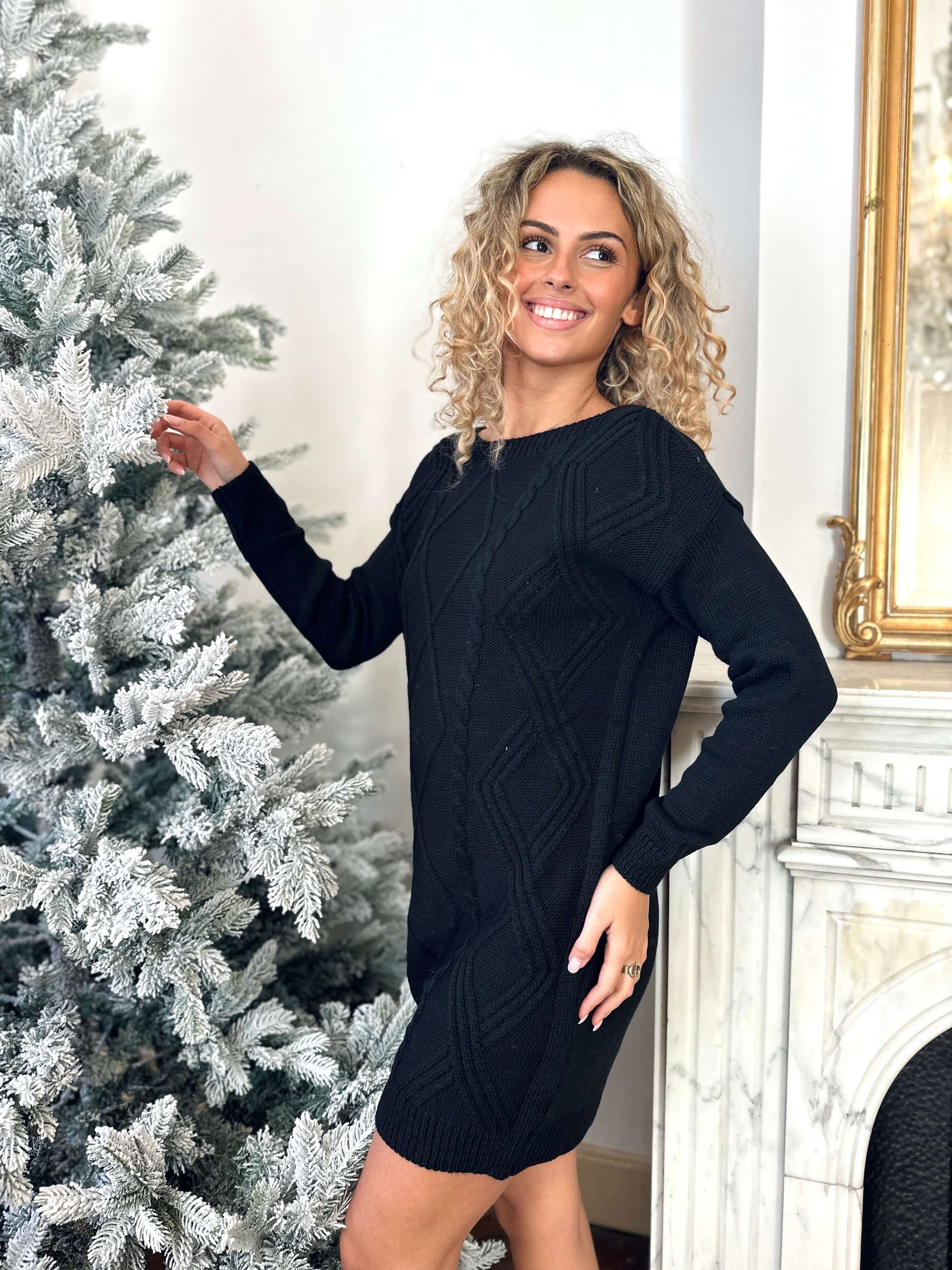 Robe pull noir - MILA