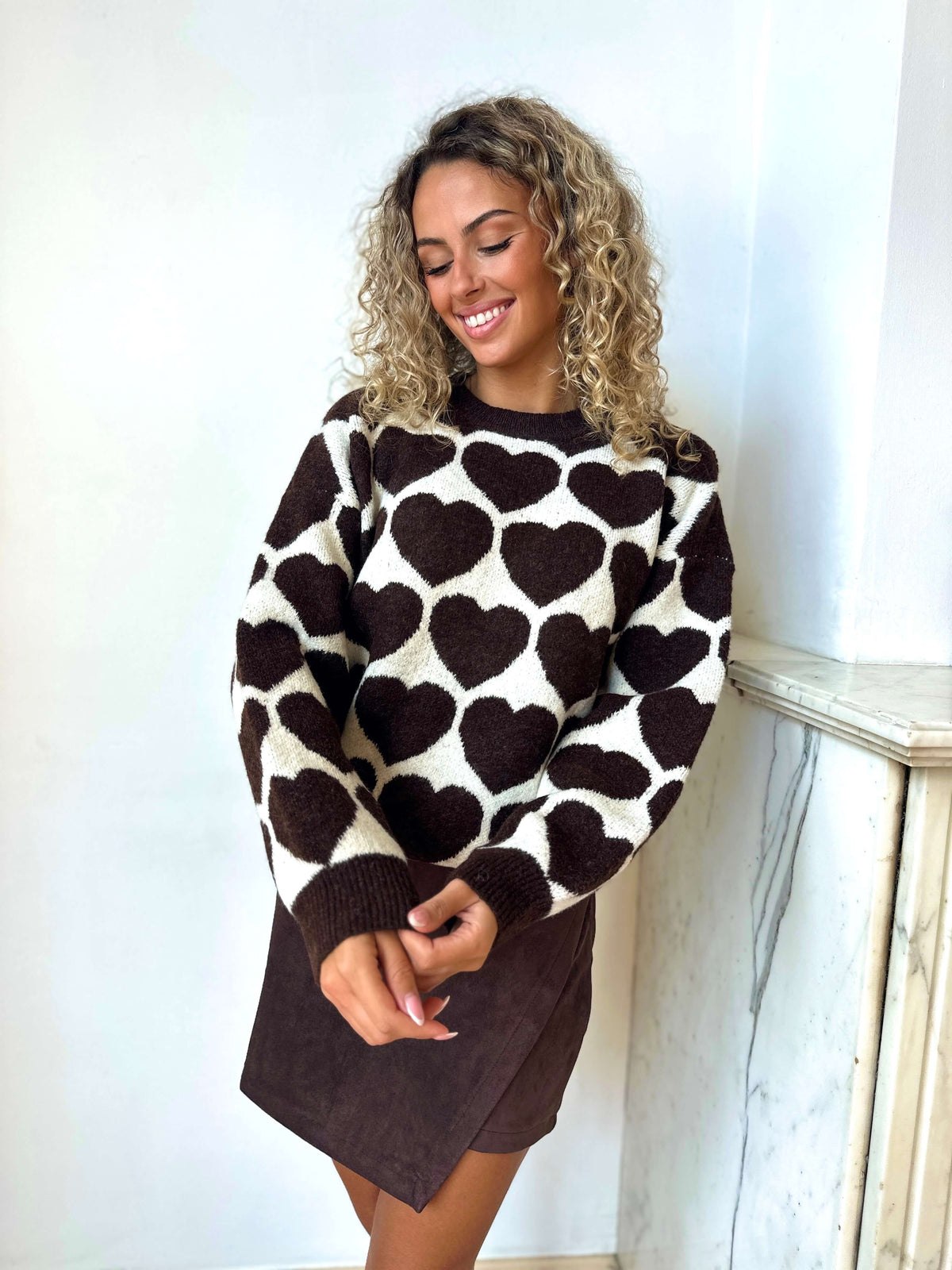Pull coeur - CHOCOLAT