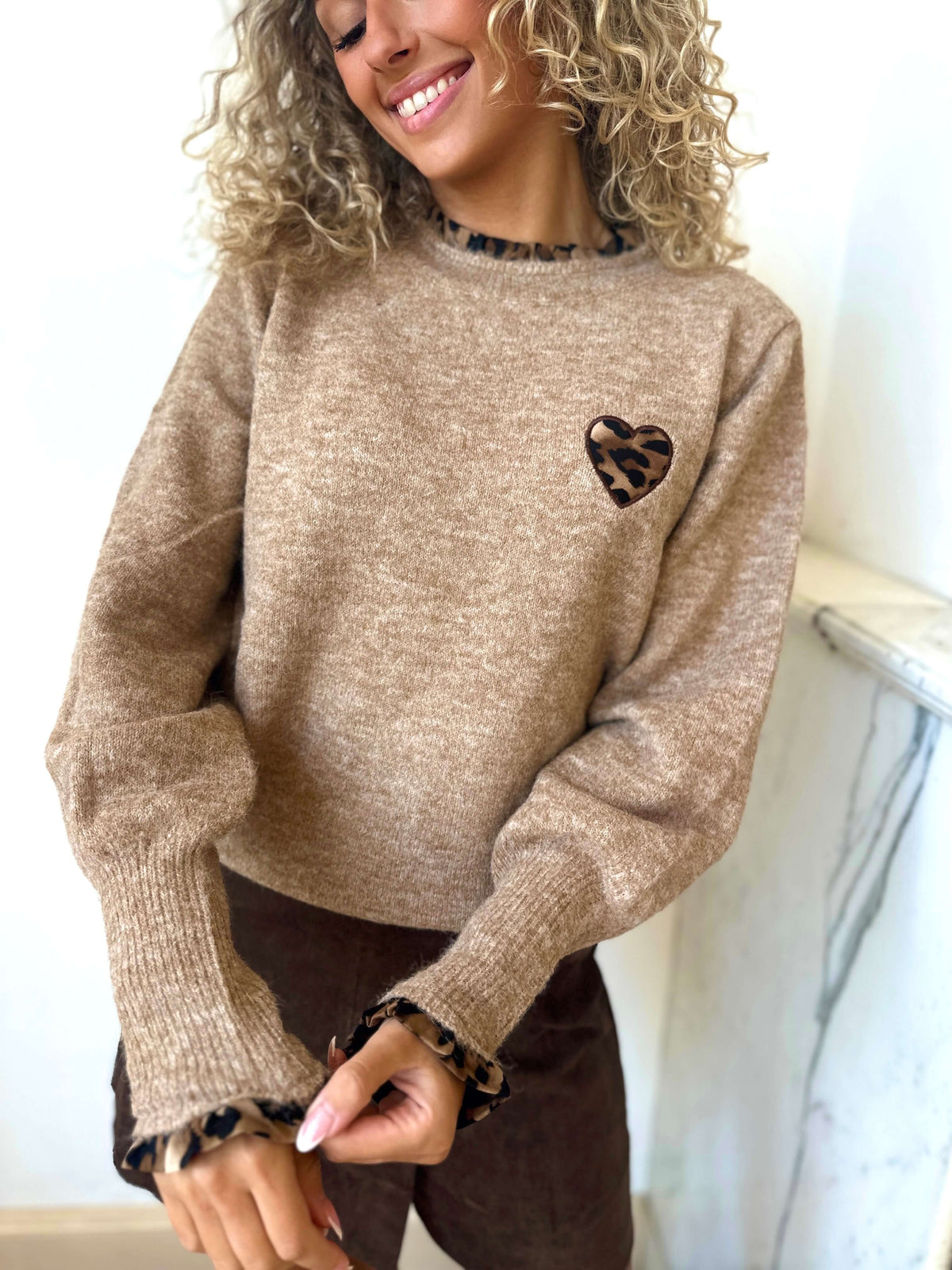 Pull taupe - MARGOT