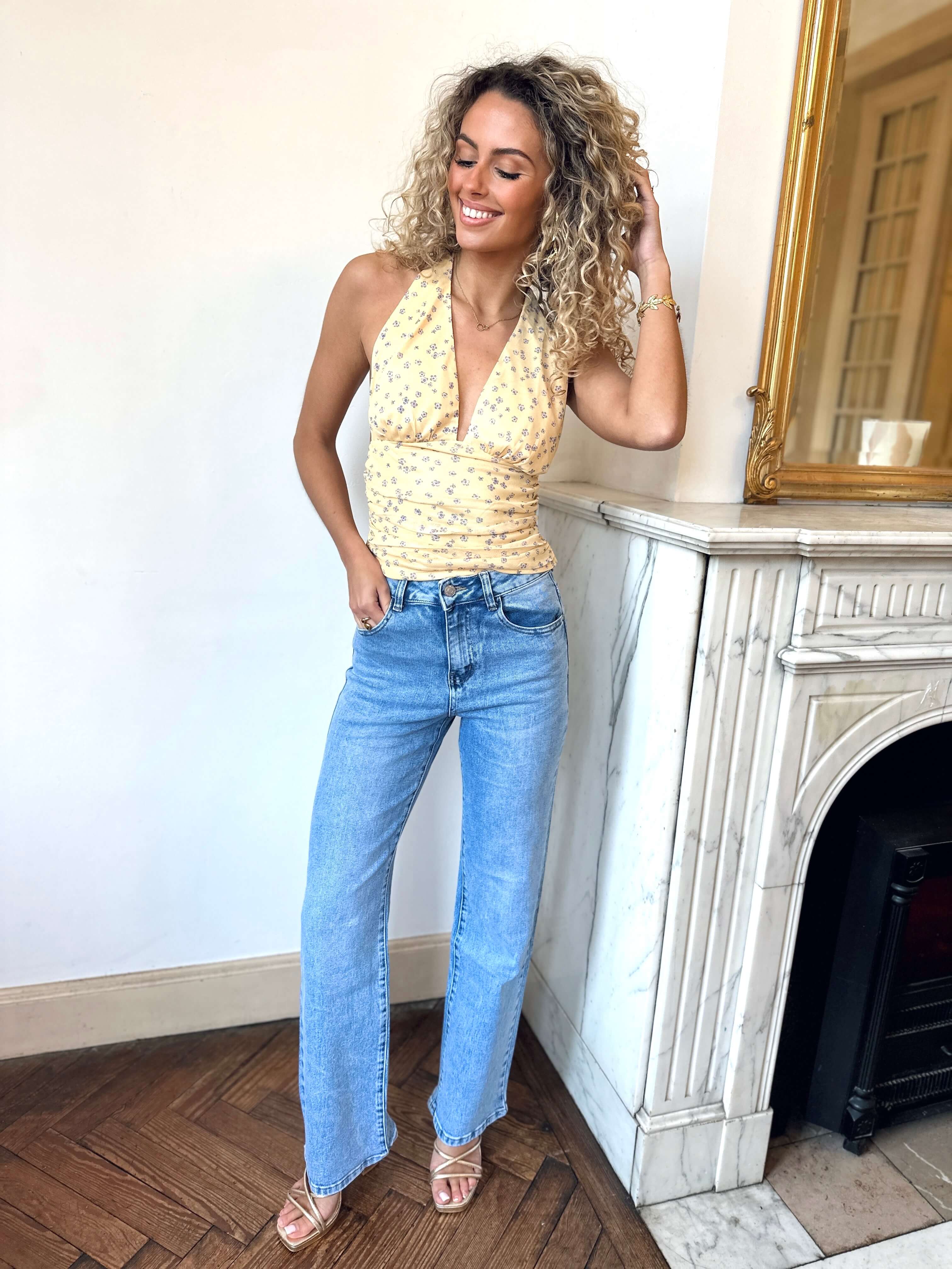 Haut jaune pastel - EMILIE