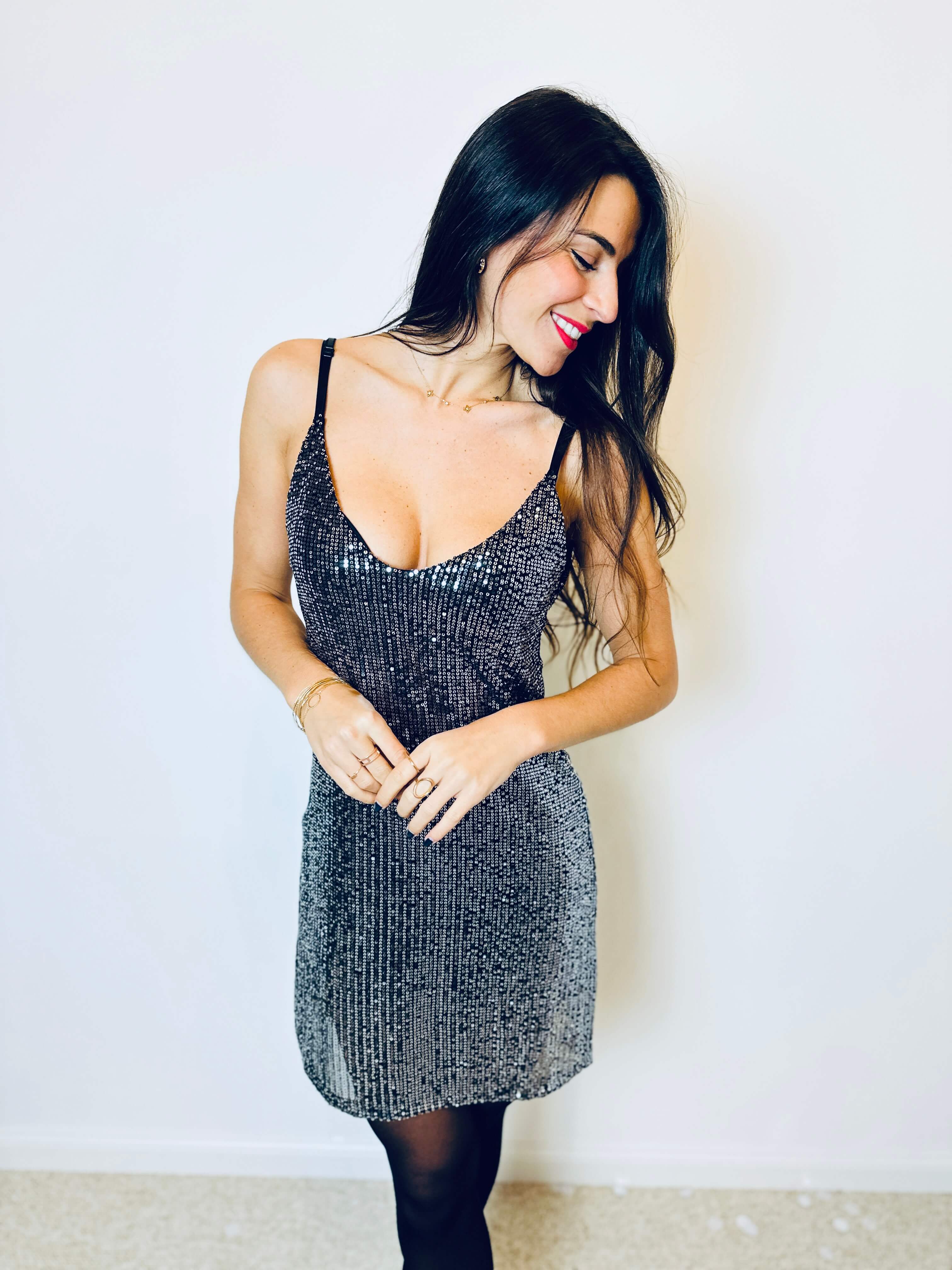 Robe argenté - TINA