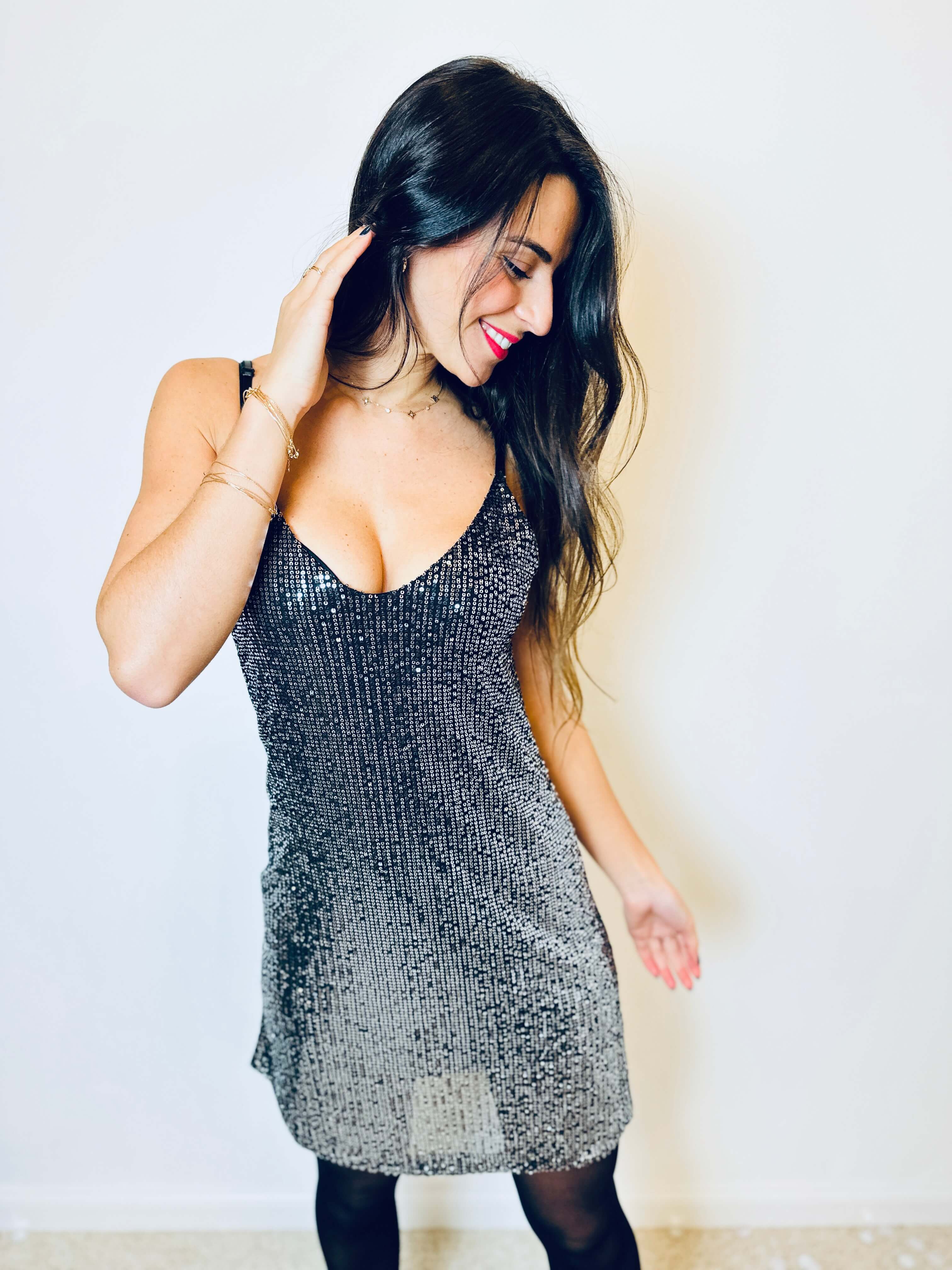 Robe argenté - TINA