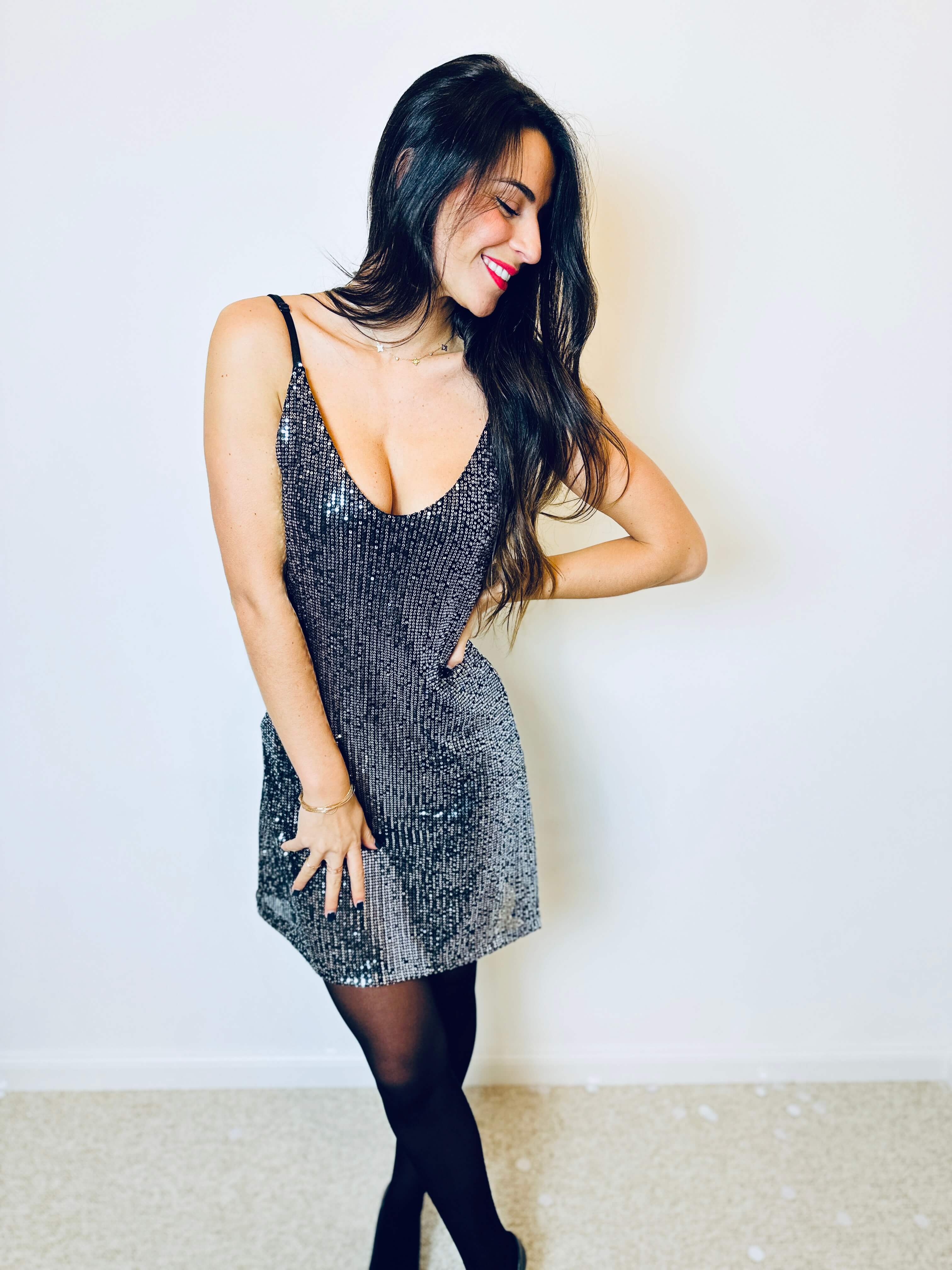 Robe argenté - TINA