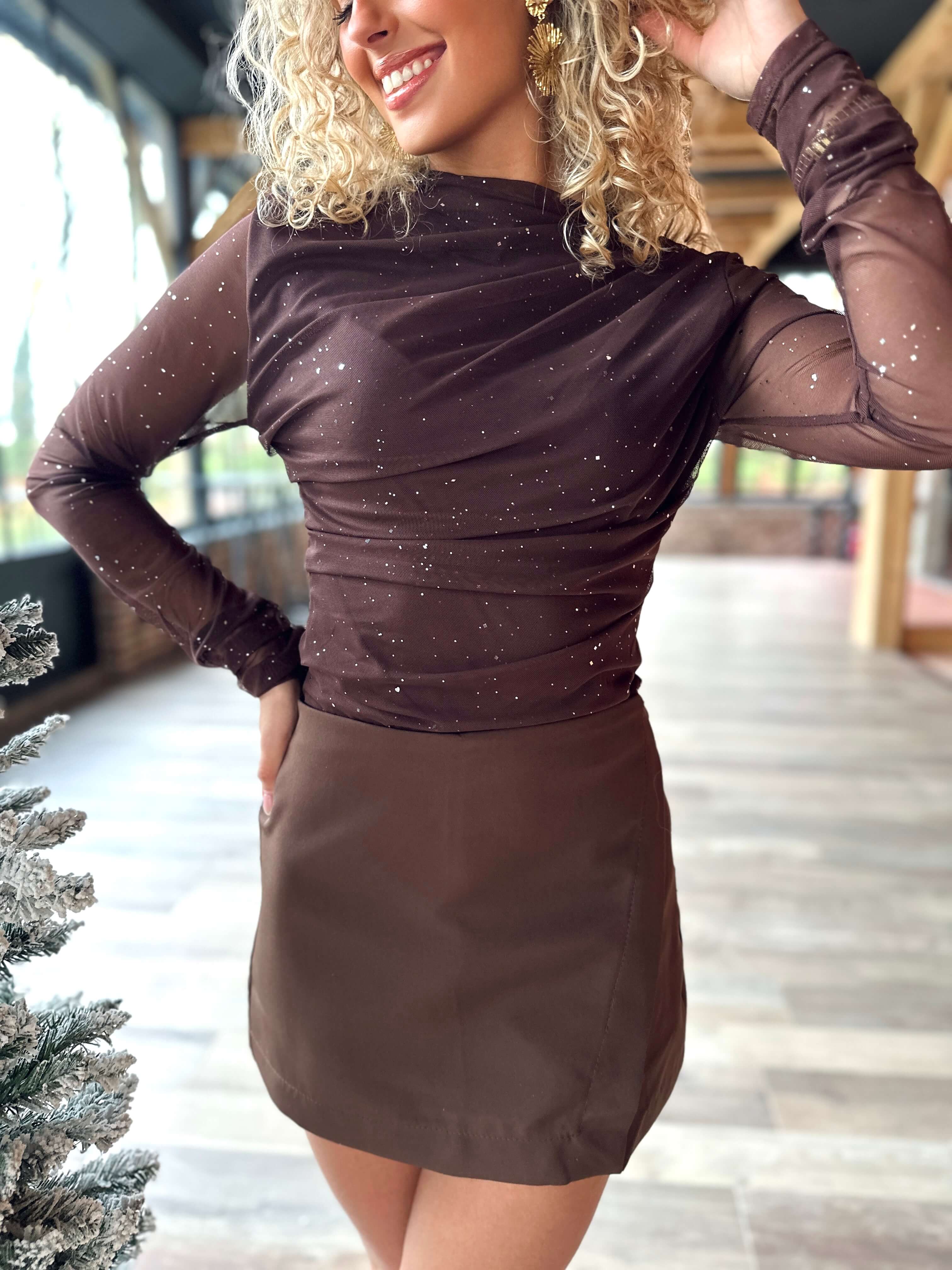 Falda pantalón chocolate - MILA