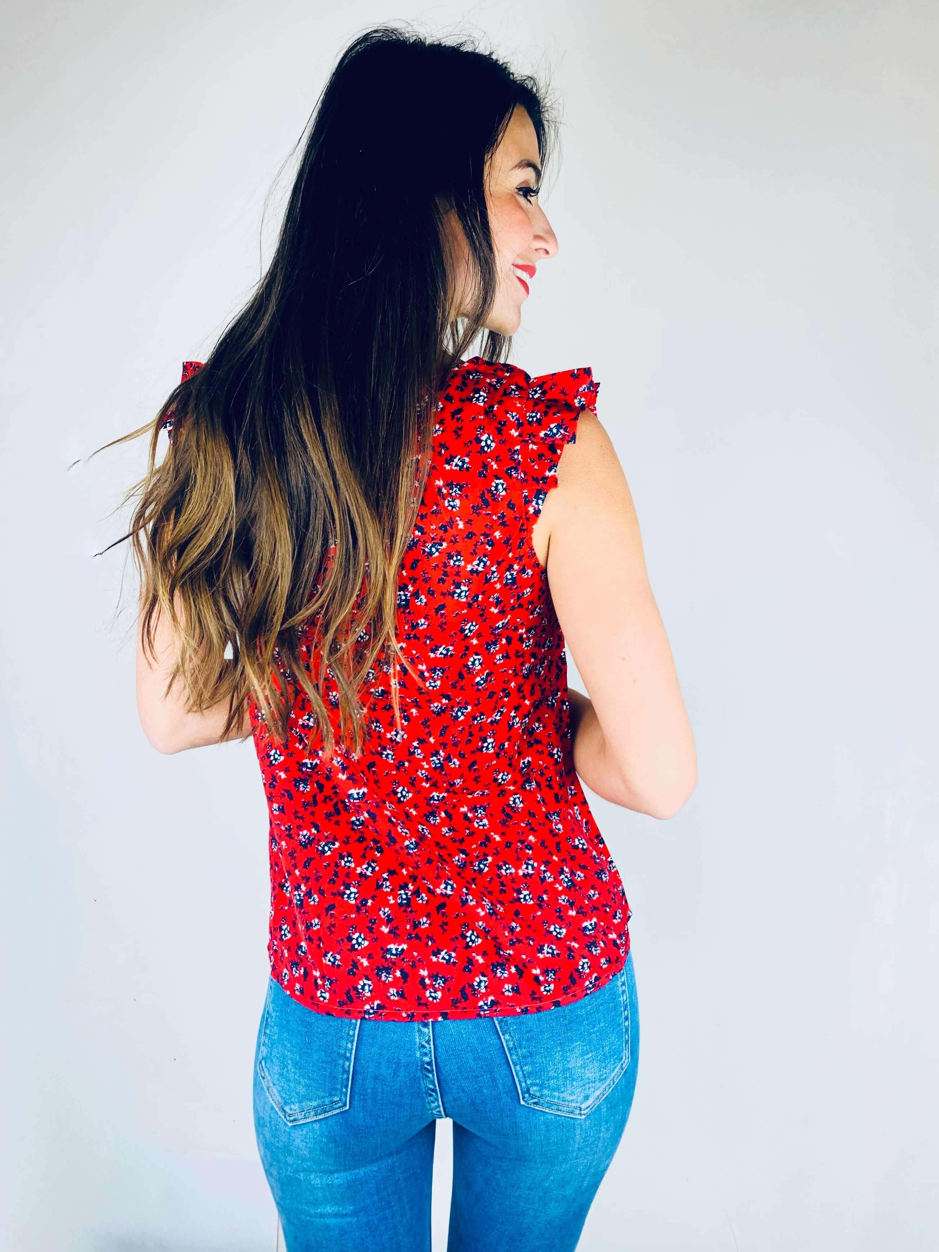 Blouse rouge - MARGAUX