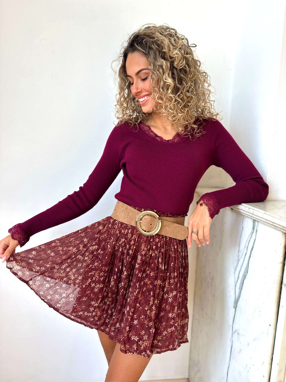Pull bordeaux - LENA