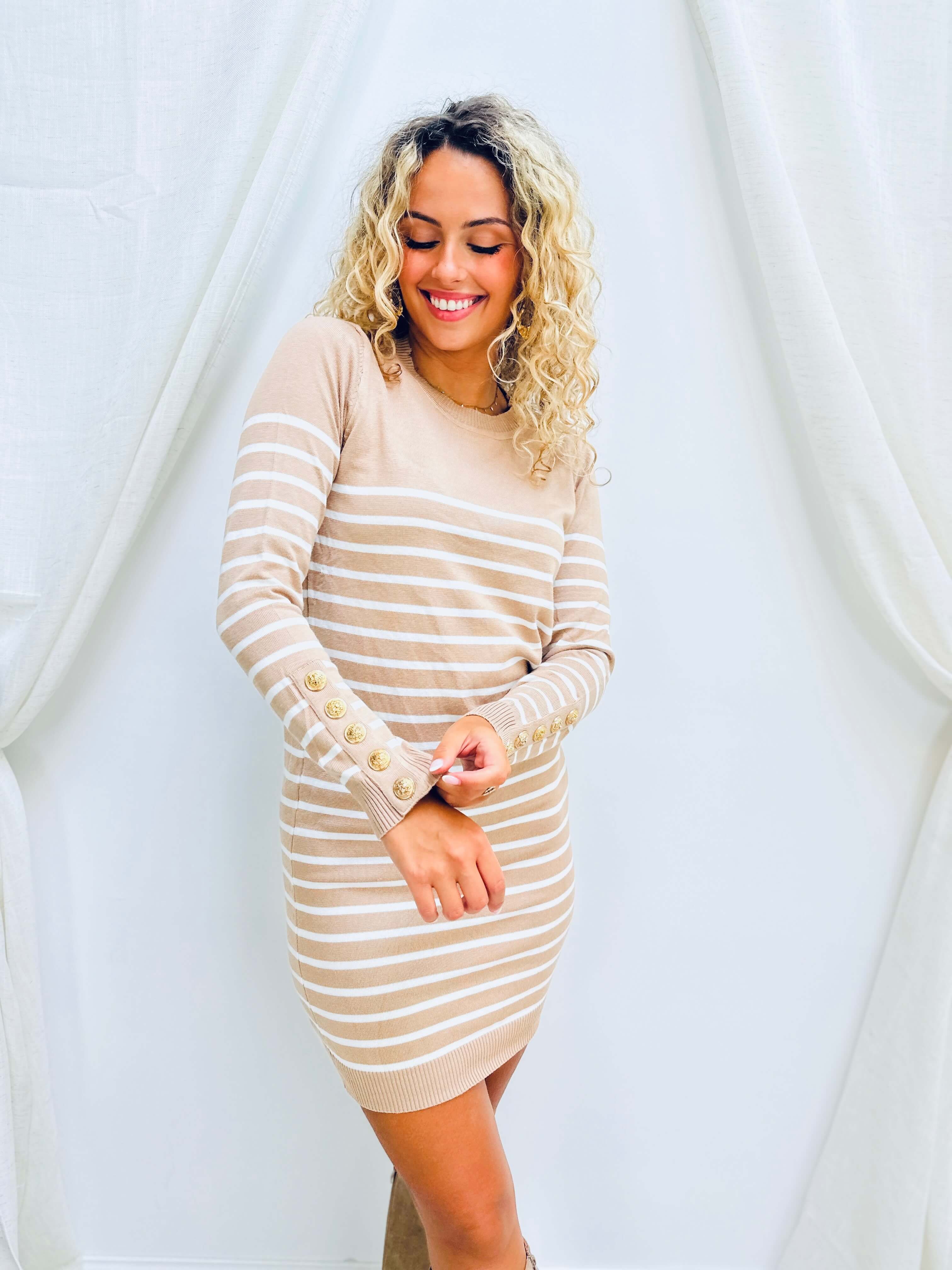 Robe pull beige - LOLA