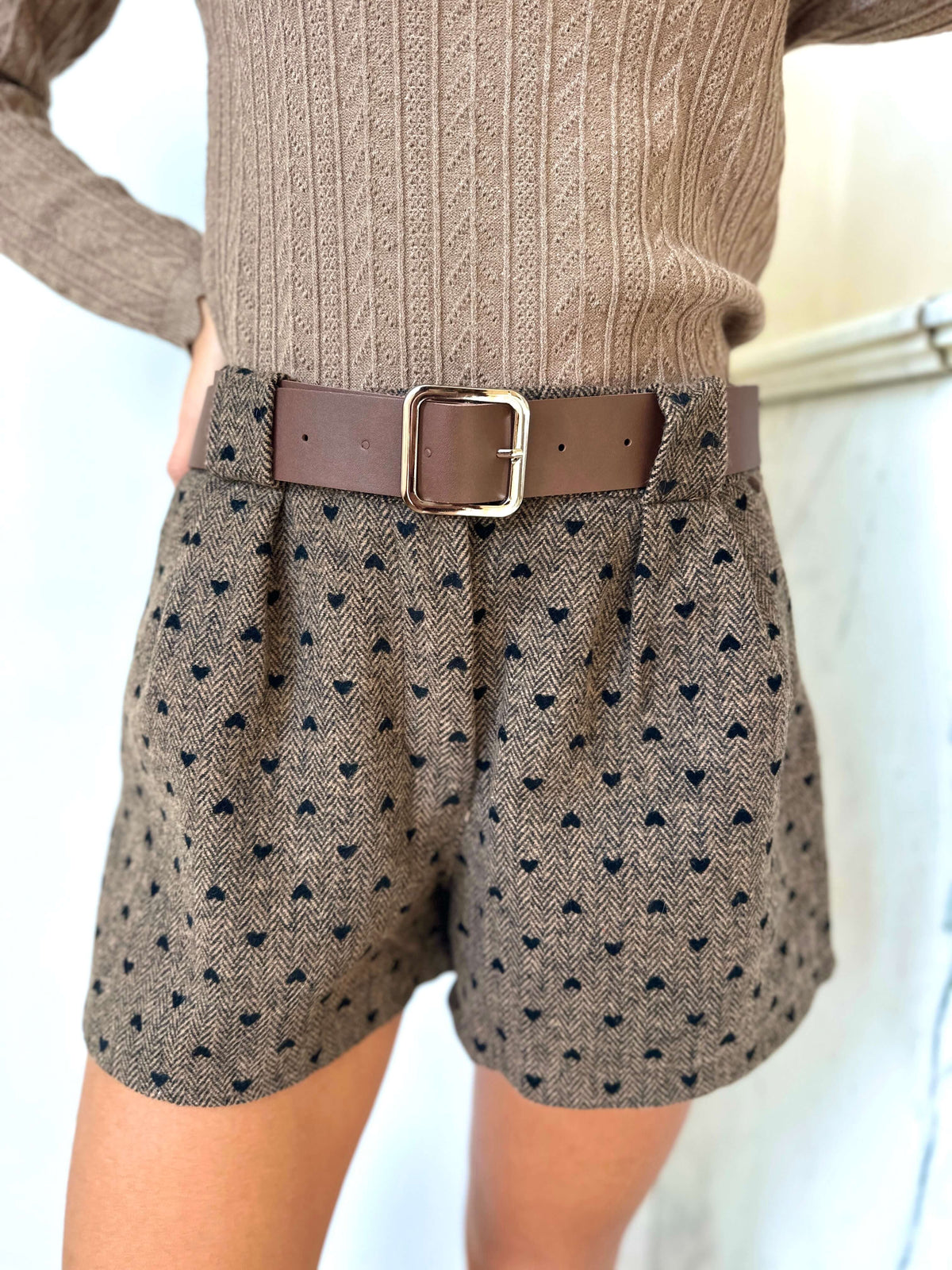 Short taupe - LEONIE