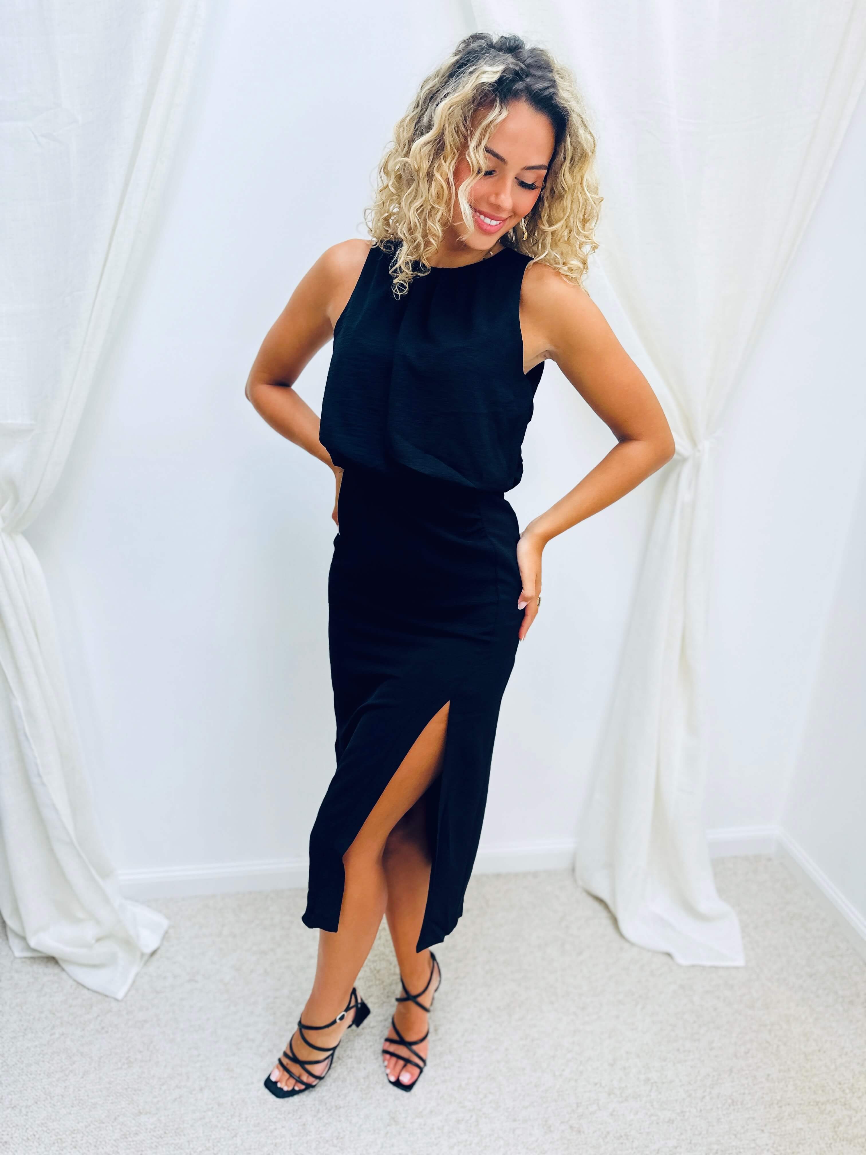 Robe longue noir - GABY
