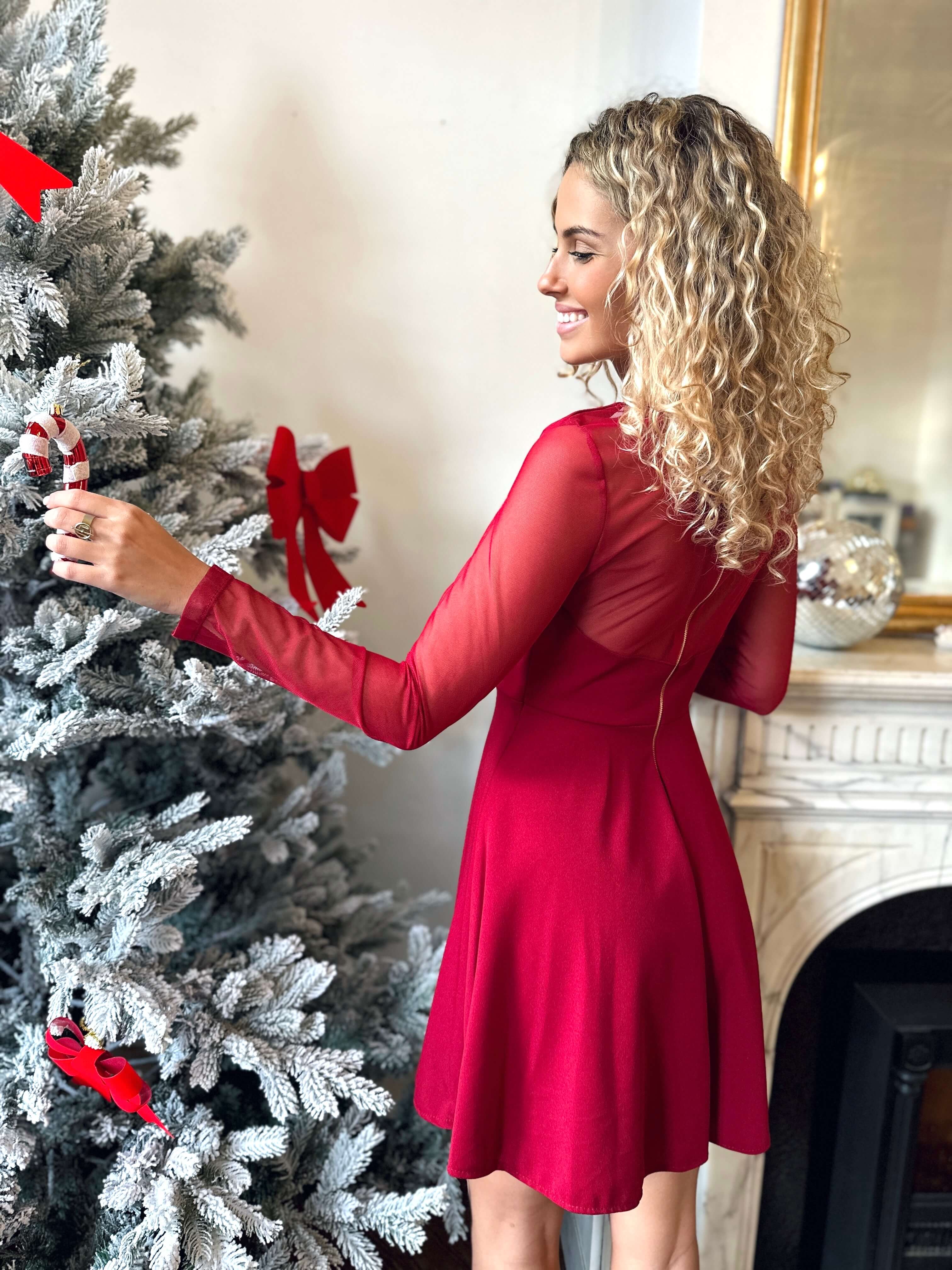 Vestido burdeos - PAULINE